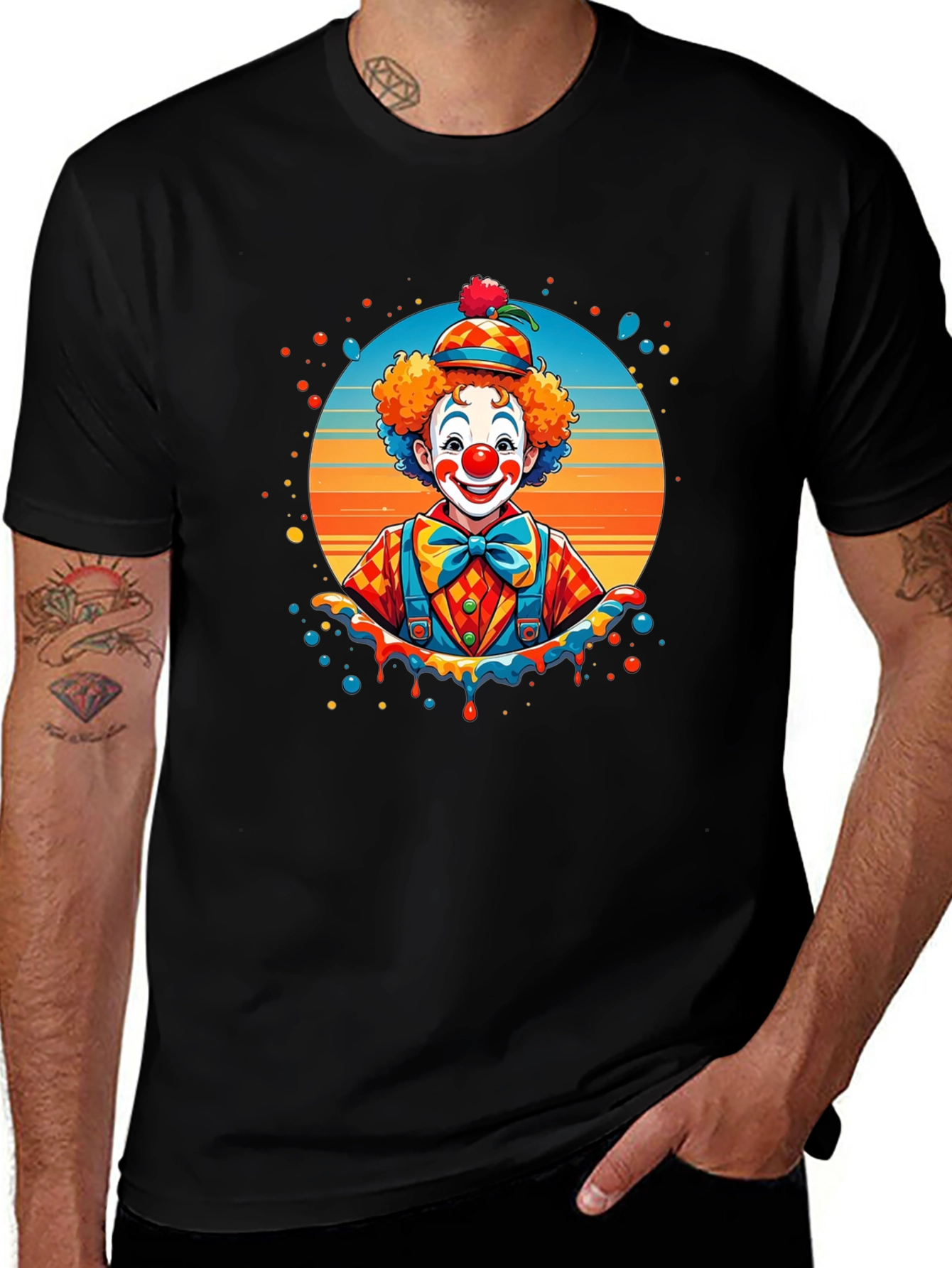 Clown Graphic Black T-Shirt