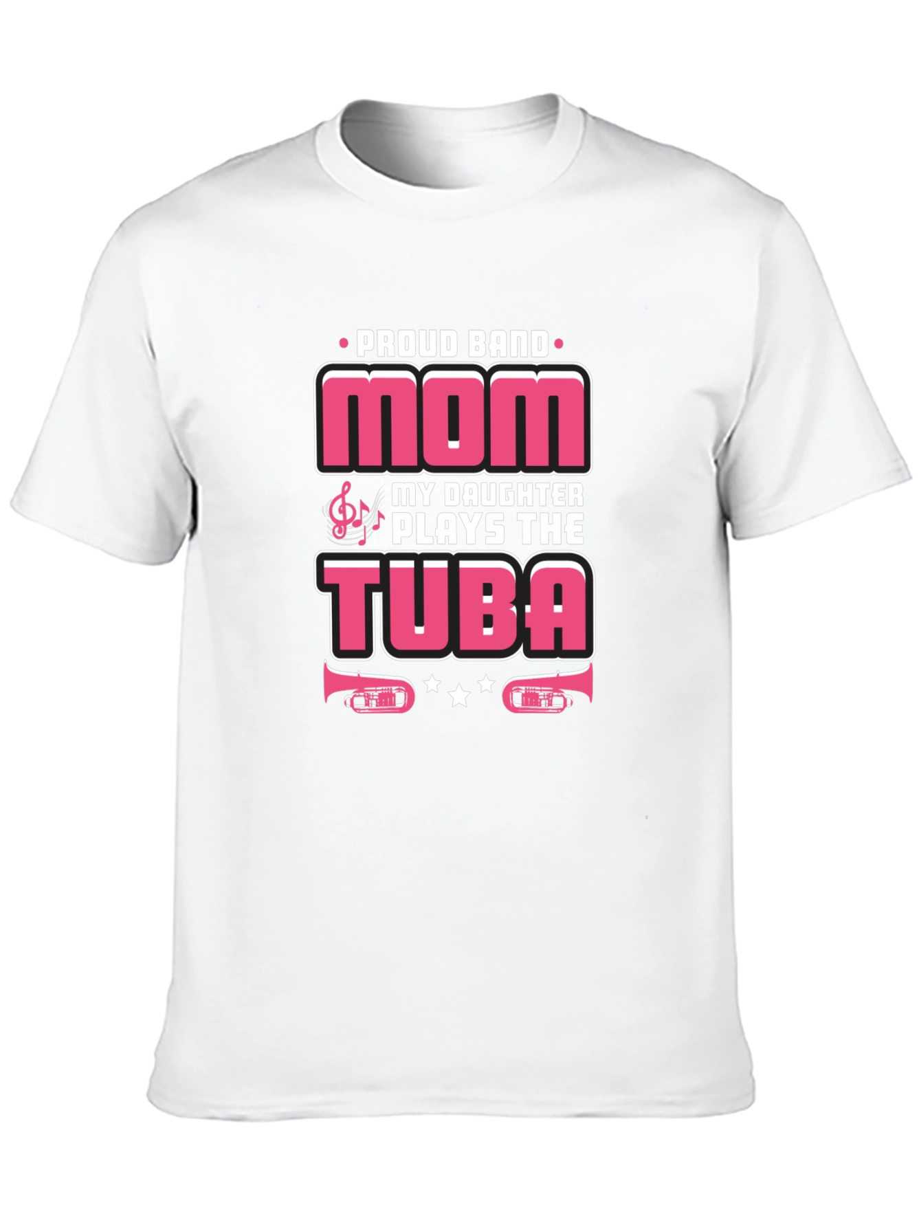 Proud Band Mom Tuba Player Graphic Tee