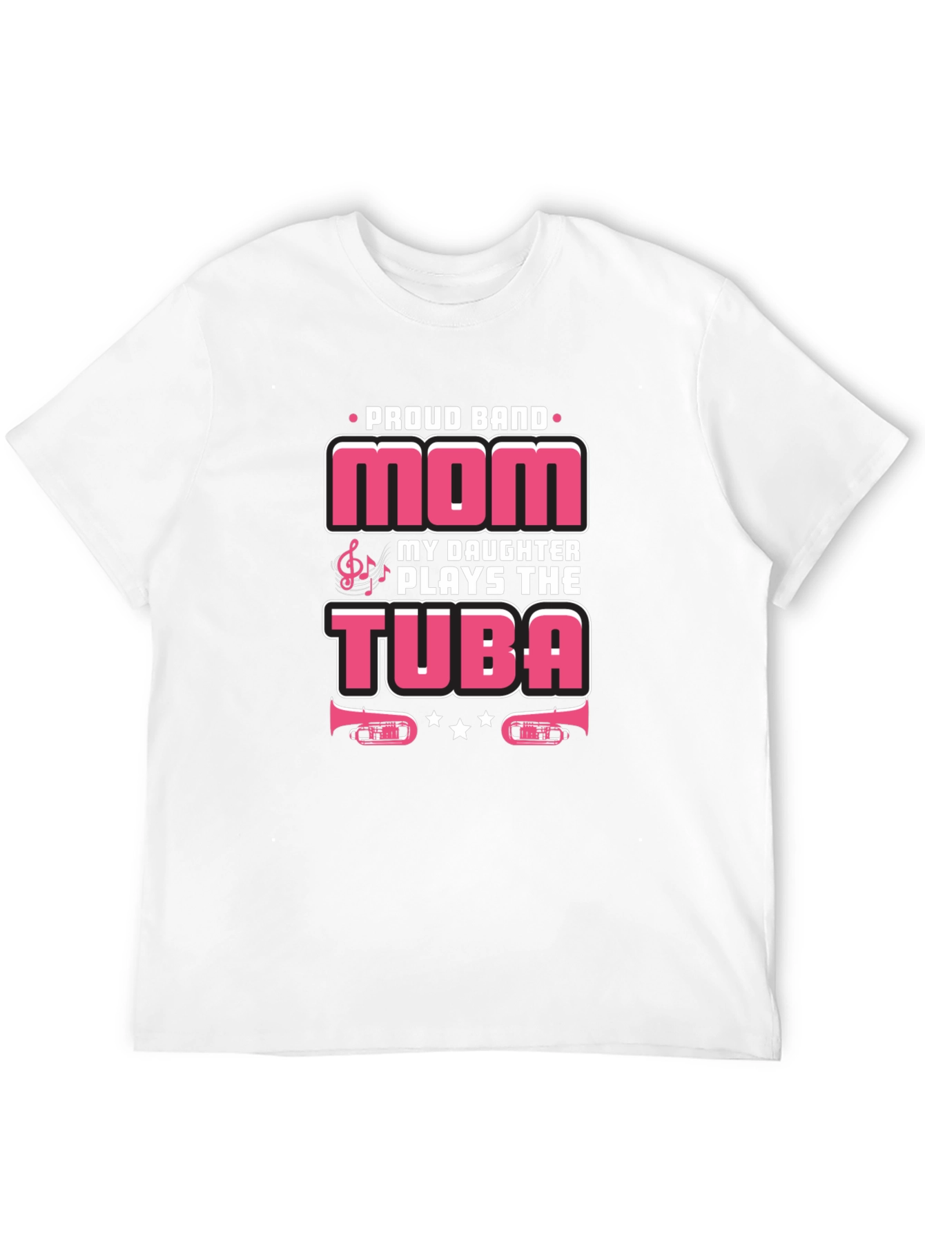 Proud Band Mom Tuba Player Graphic Tee