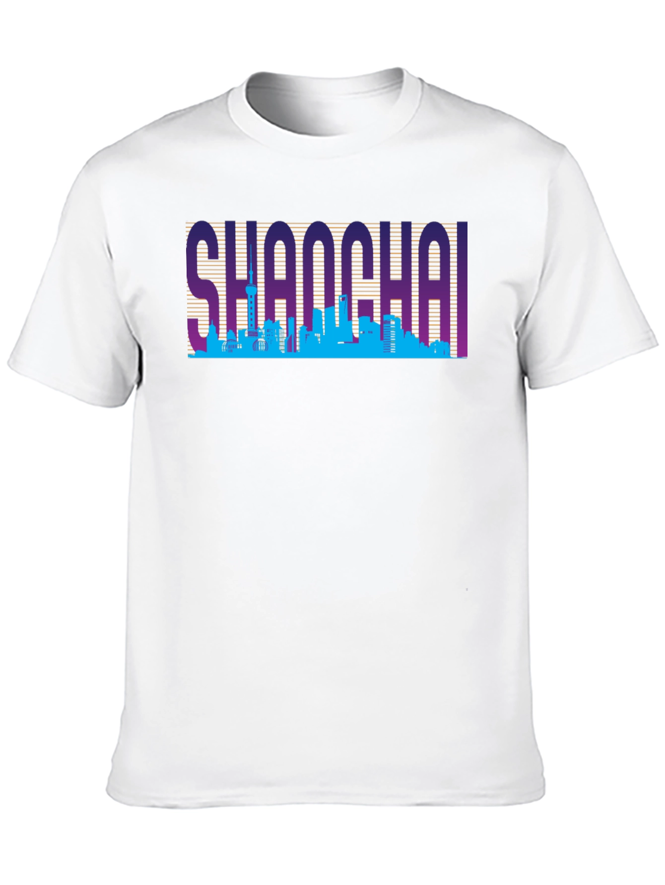 Shanghai Skyline Retro T-Shirt