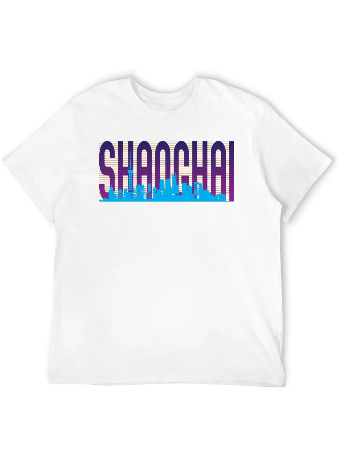 Shanghai Skyline Retro T-Shirt