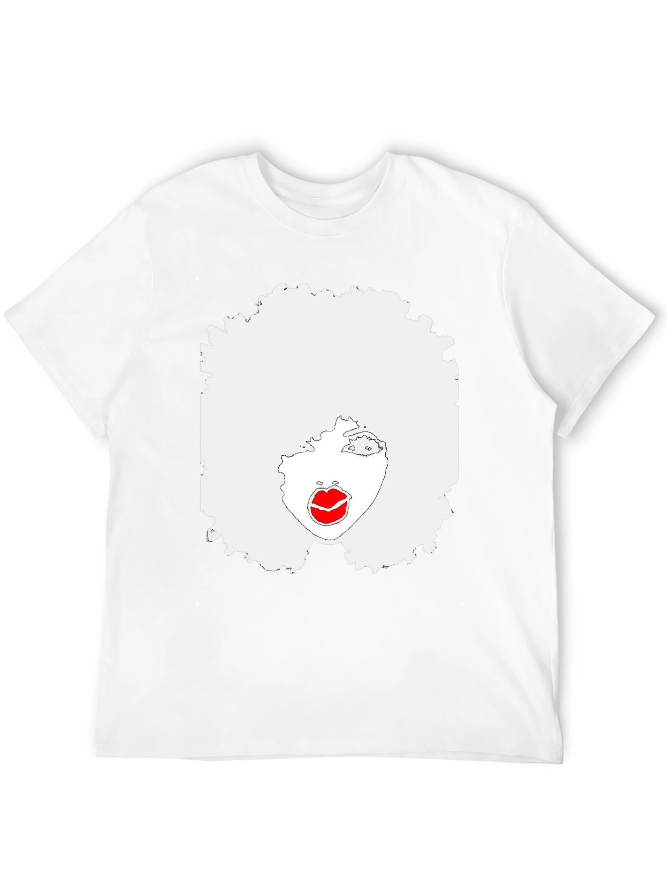 Afro Lady Graphic T-Shirt - Black