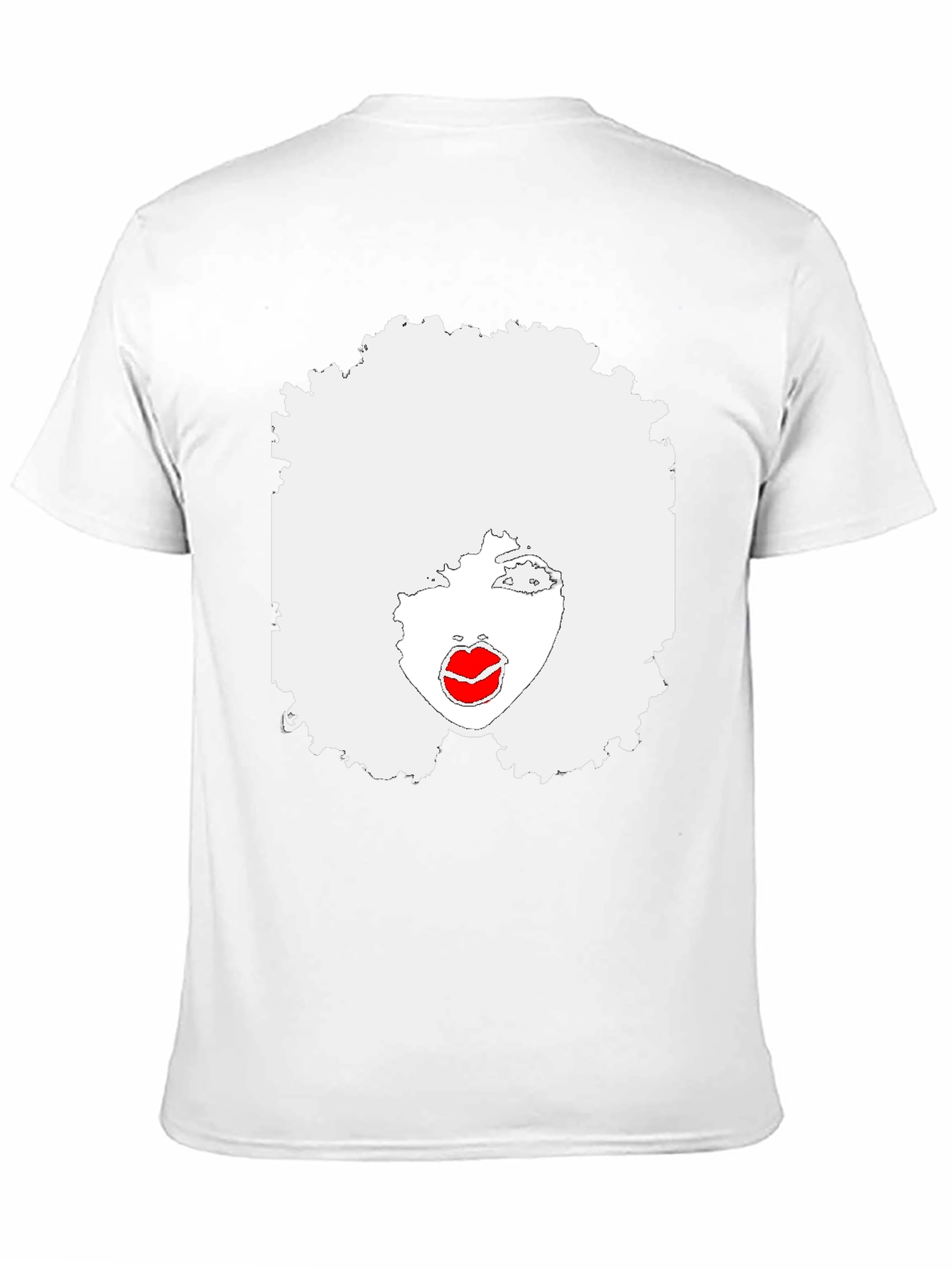 Afro Lady Graphic T-Shirt - Black