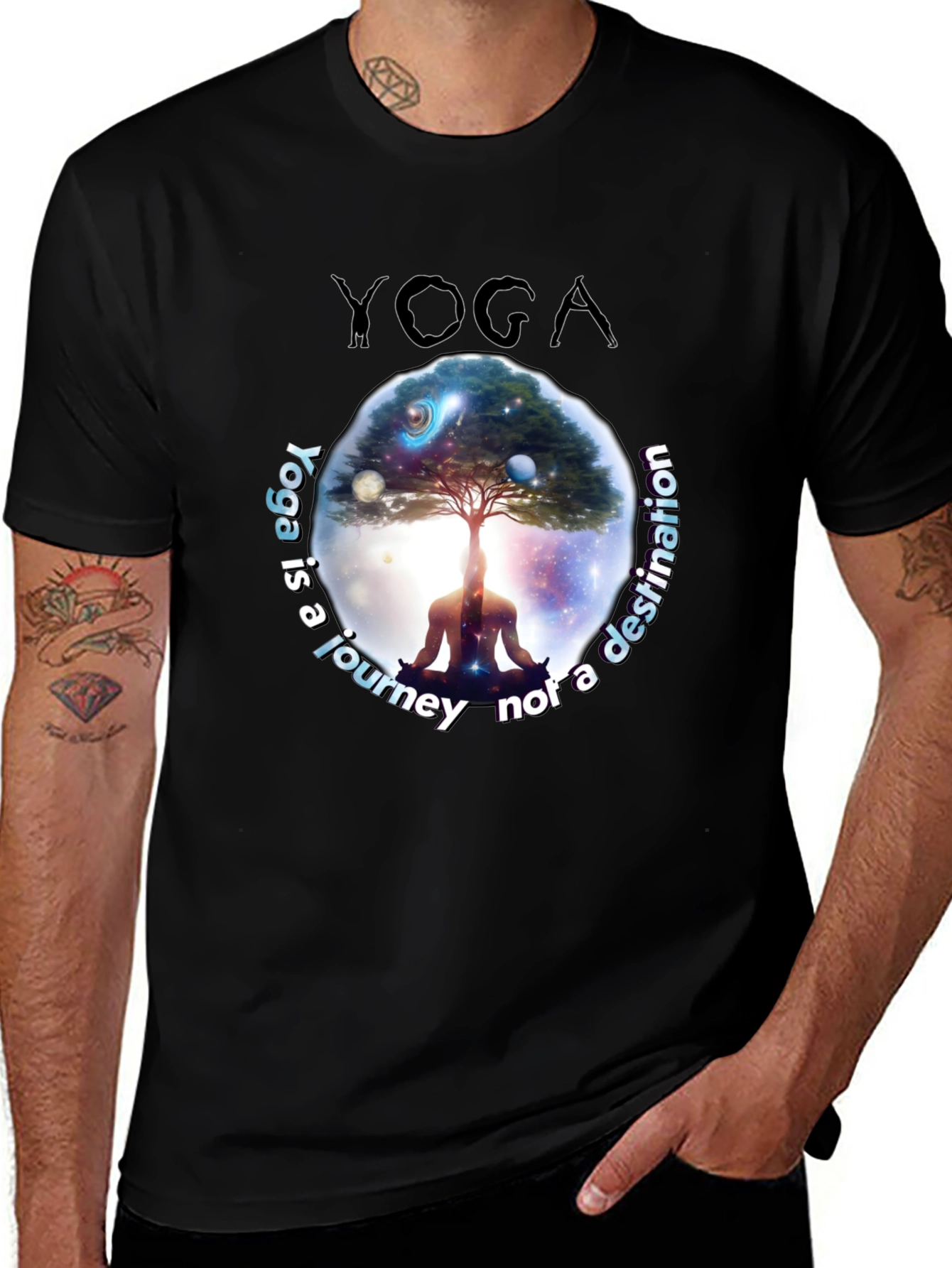 Yoga Journey T-Shirt - Meditative Graphic Tee