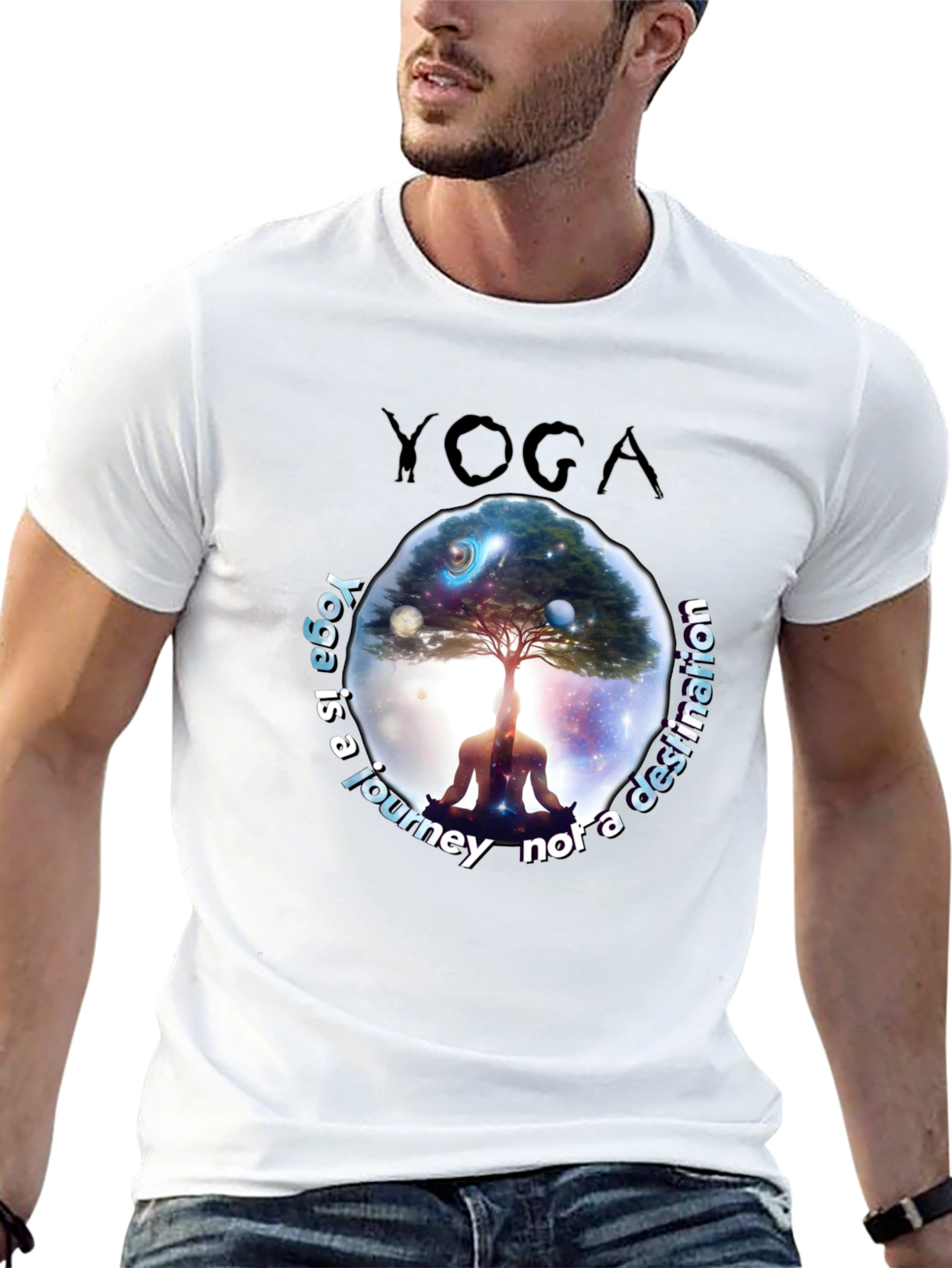 Yoga Journey T-Shirt - Meditative Graphic Tee