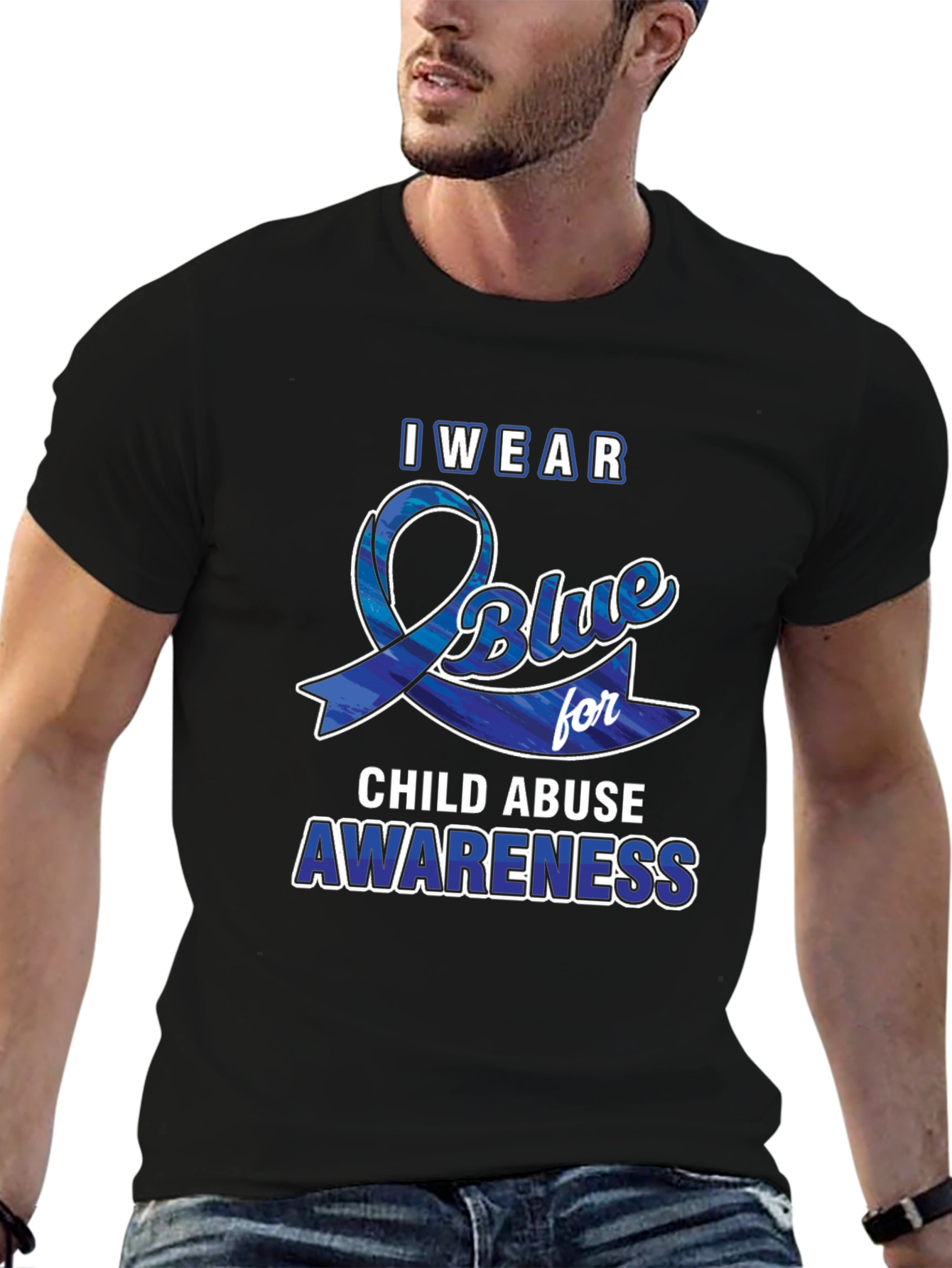 I Wear Blue For Child Abuse Awareness T-Shirt