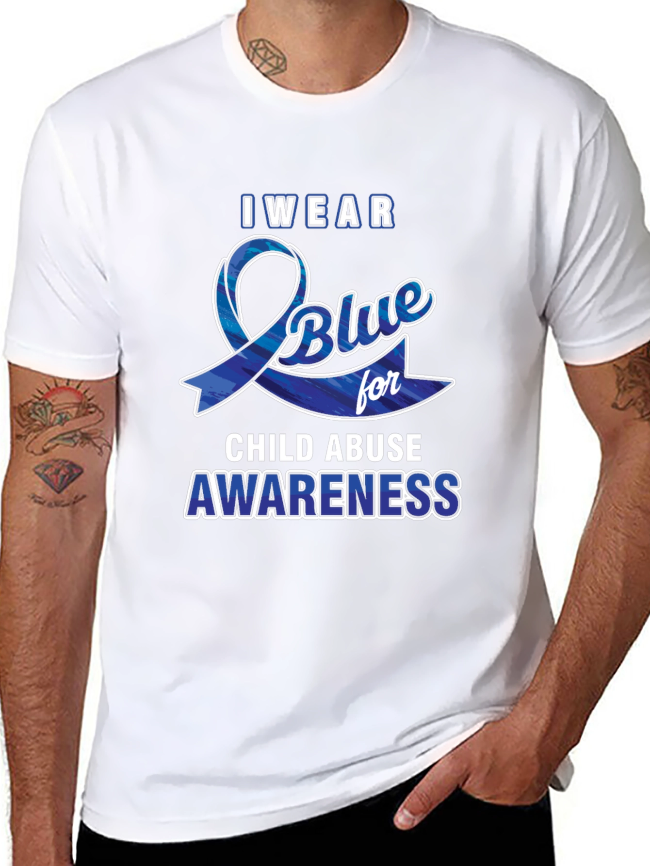 I Wear Blue For Child Abuse Awareness T-Shirt