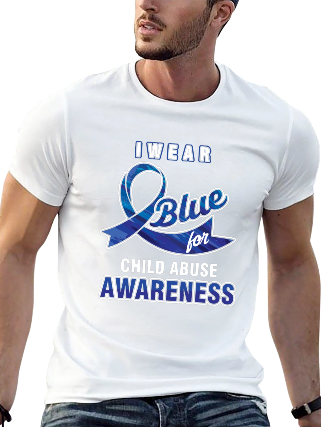 I Wear Blue For Child Abuse Awareness T-Shirt