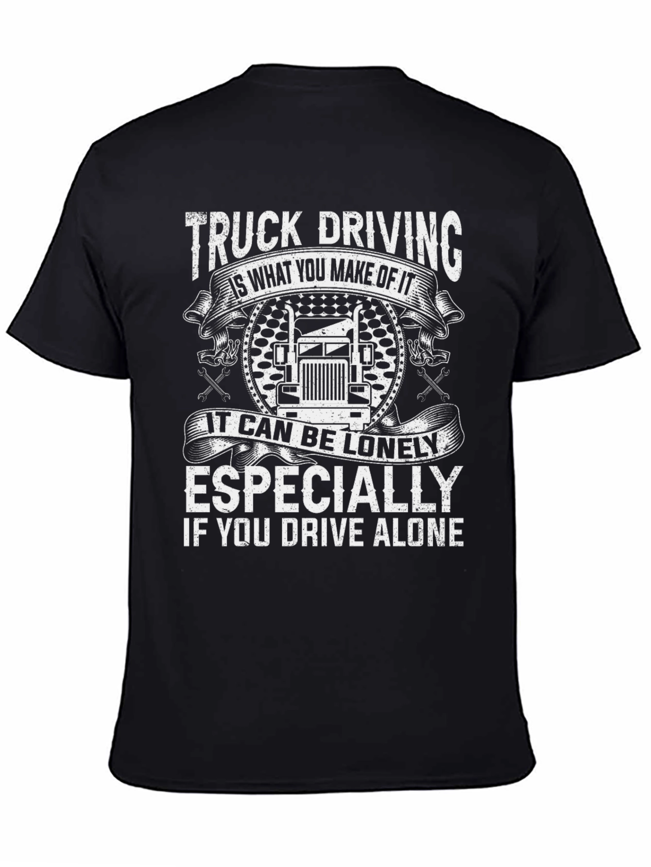 Truck Driving Tee: Lonely Journey Design