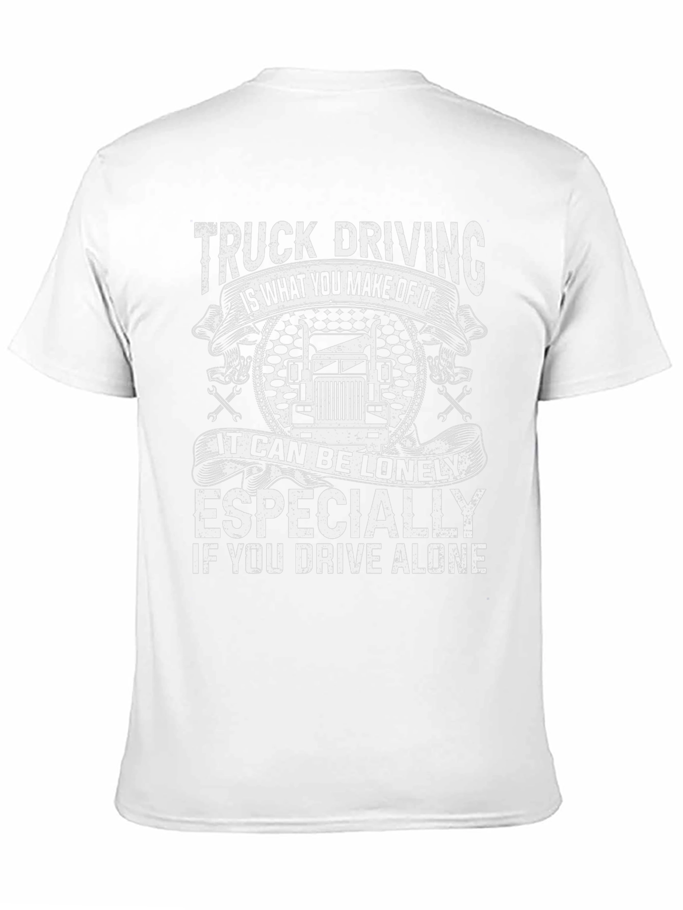 Truck Driving Tee: Lonely Journey Design