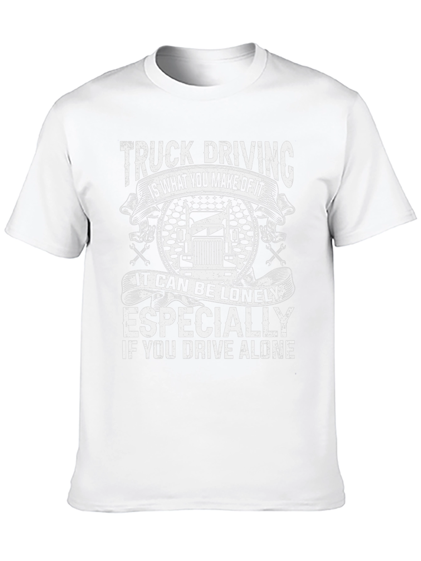 Truck Driving Tee: Lonely Journey Design