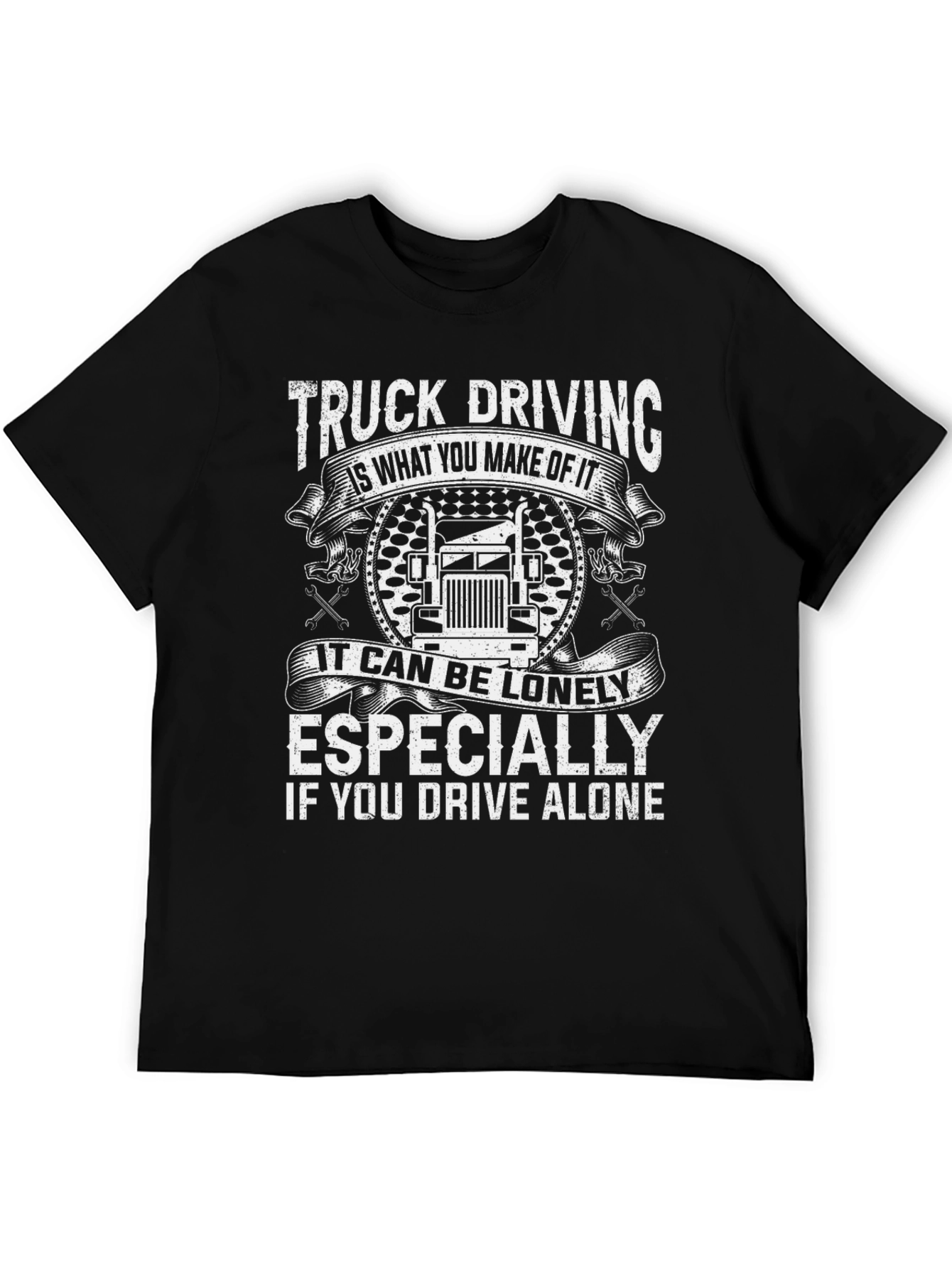 Truck Driving Tee: Lonely Journey Design