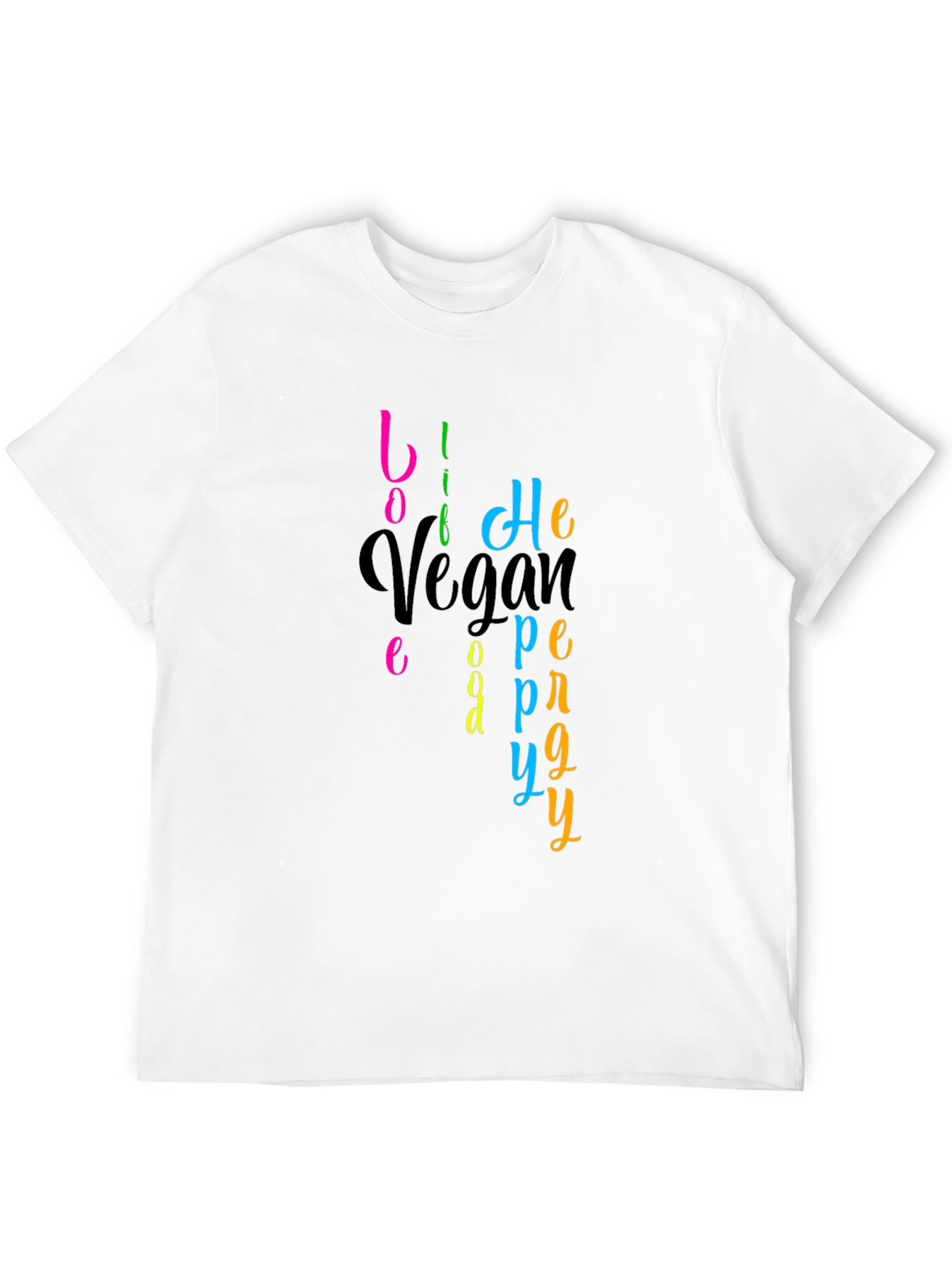 Vegan Happy T-Shirt - Live Vegan Be Happy