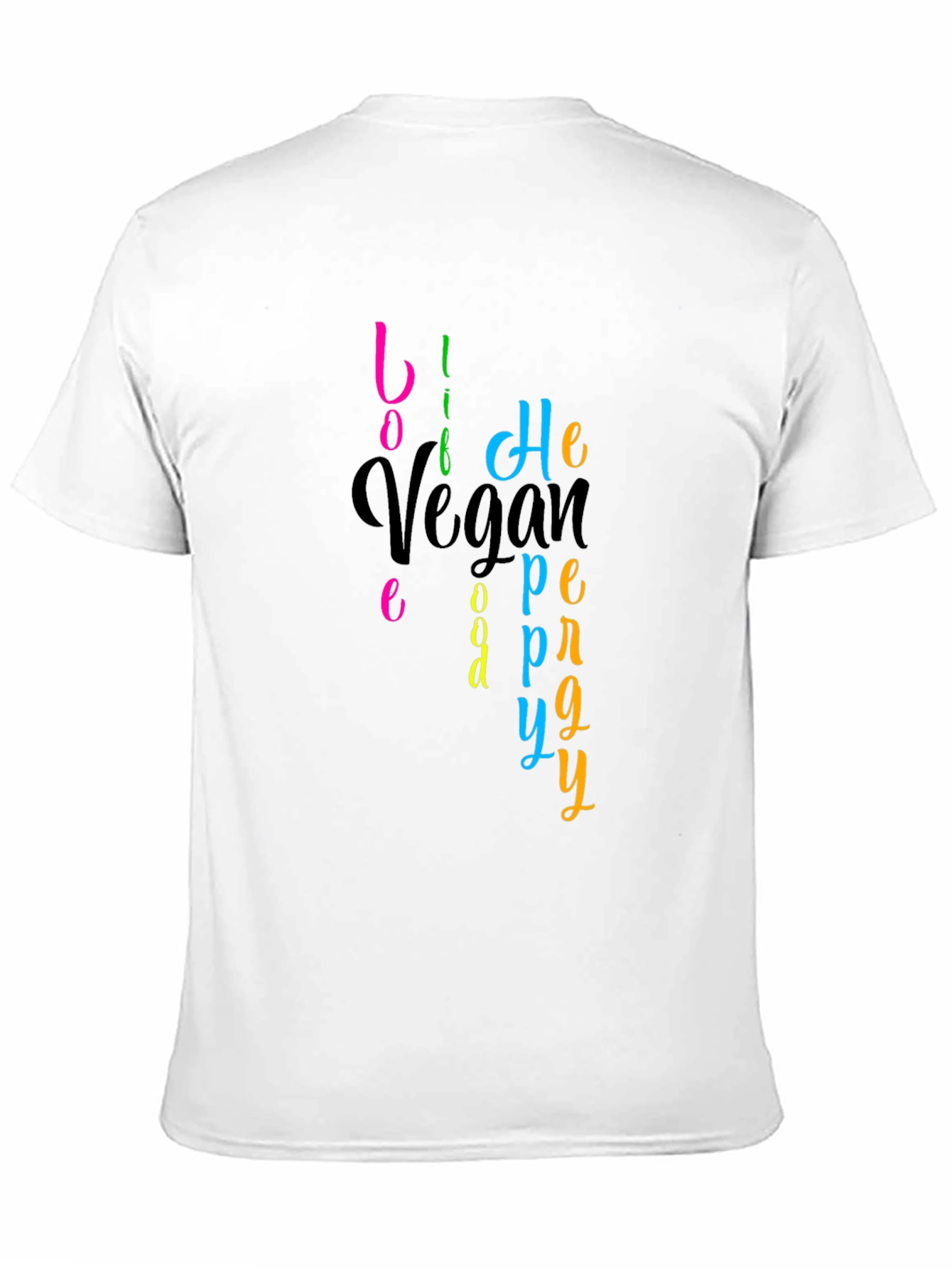 Vegan Happy T-Shirt - Live Vegan Be Happy