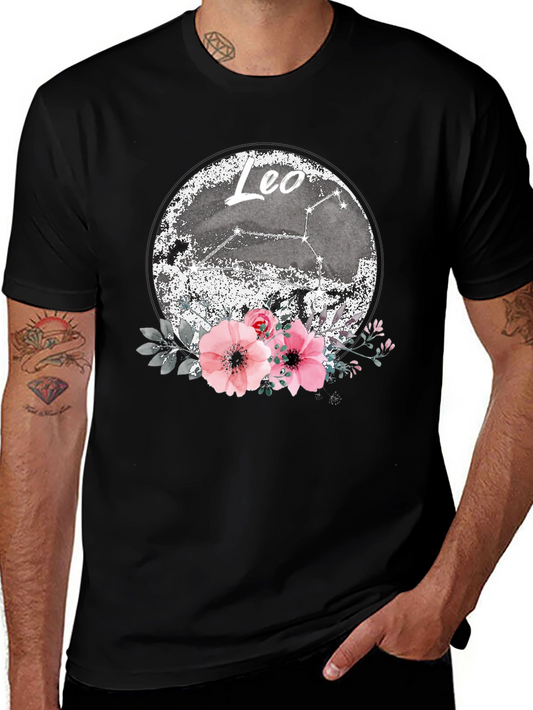 Leo Zodiac Floral T-Shirt
