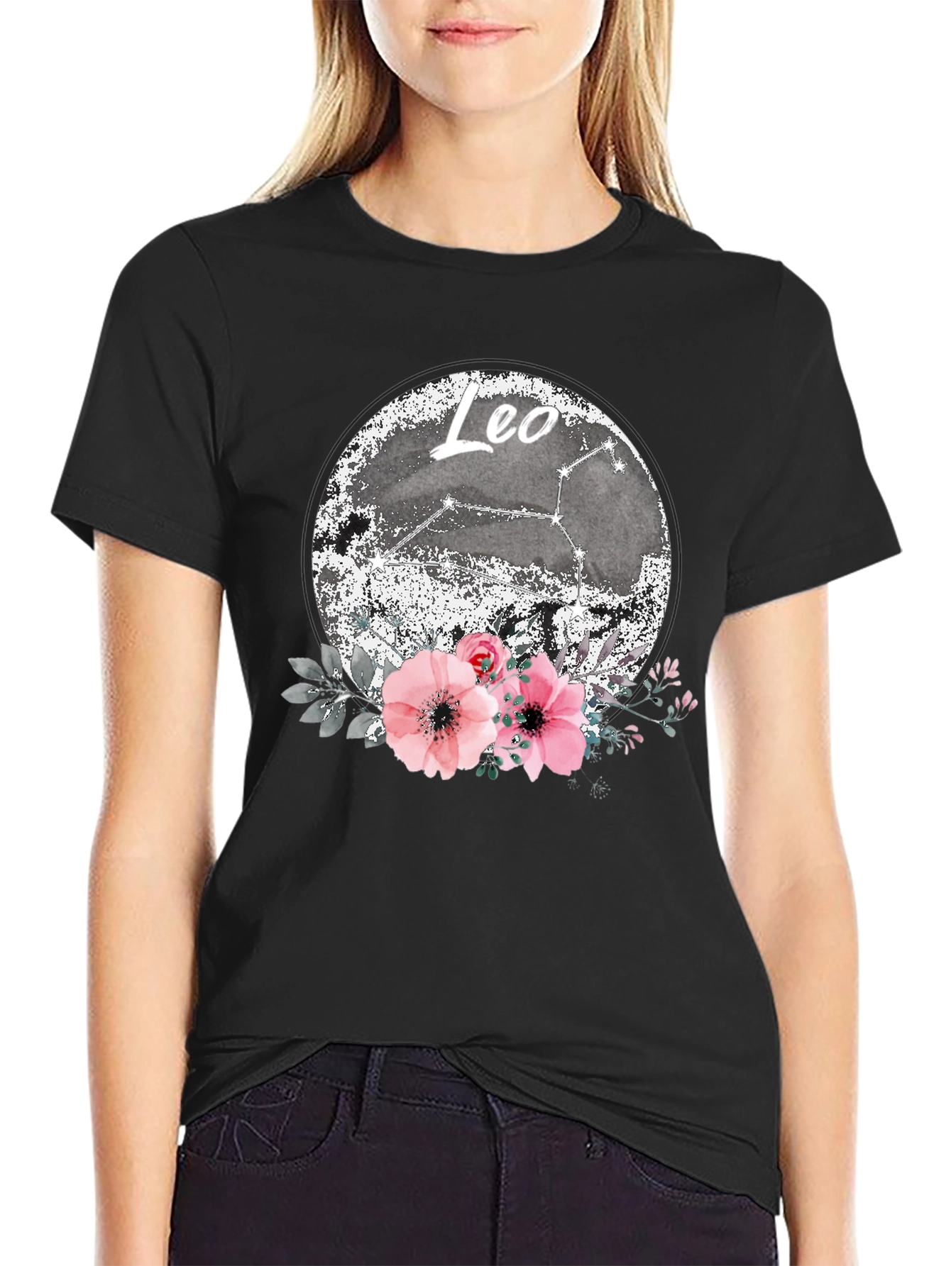 Leo Zodiac Floral T-Shirt