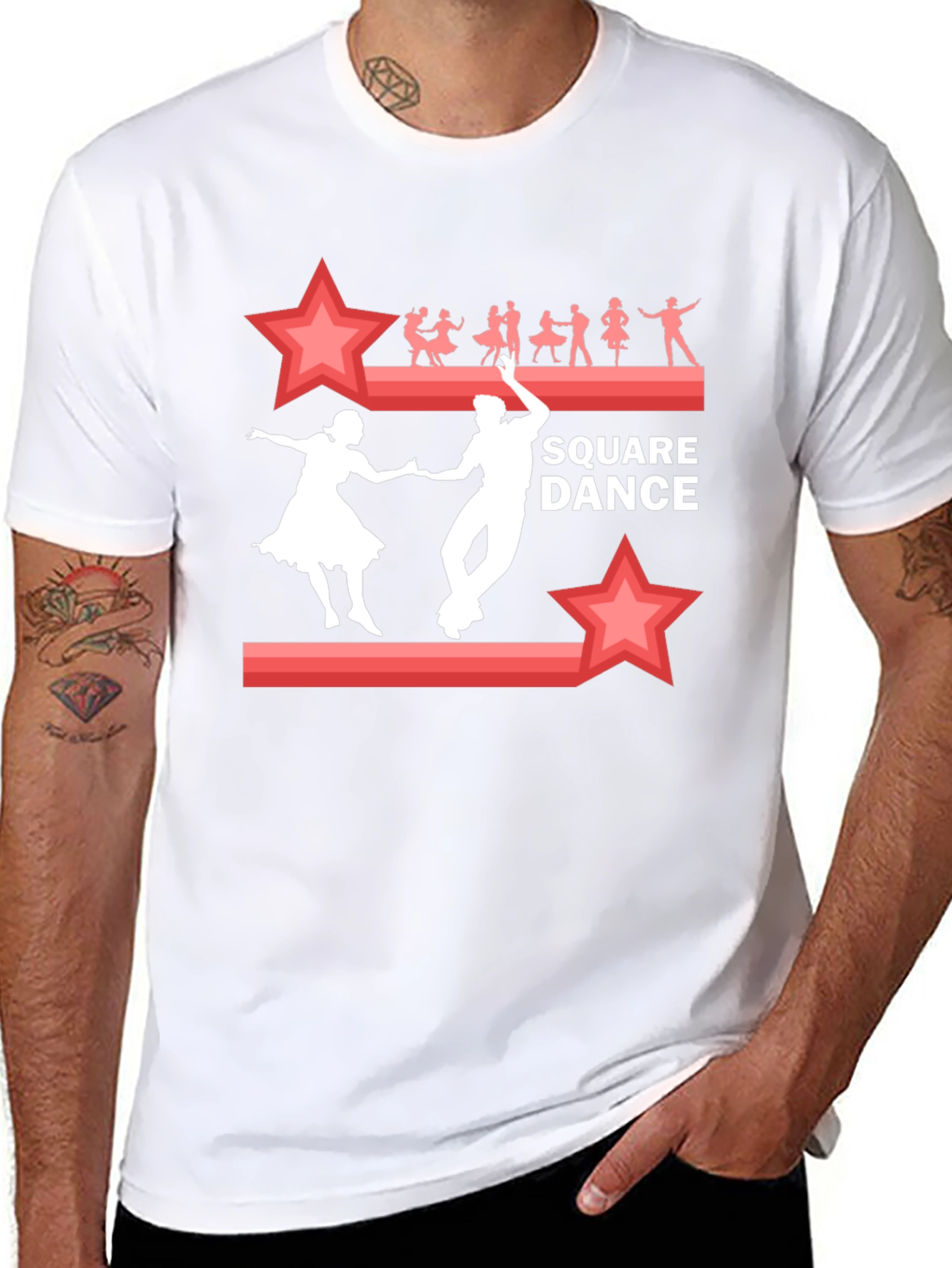 Square Dance Graphic Tee | Retro Style