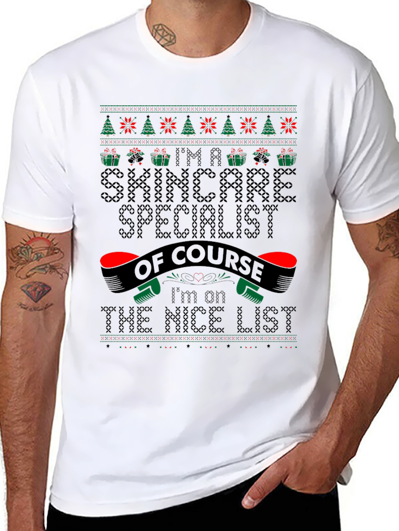 Skincare Specialist Christmas Ugly Sweater T-Shirt