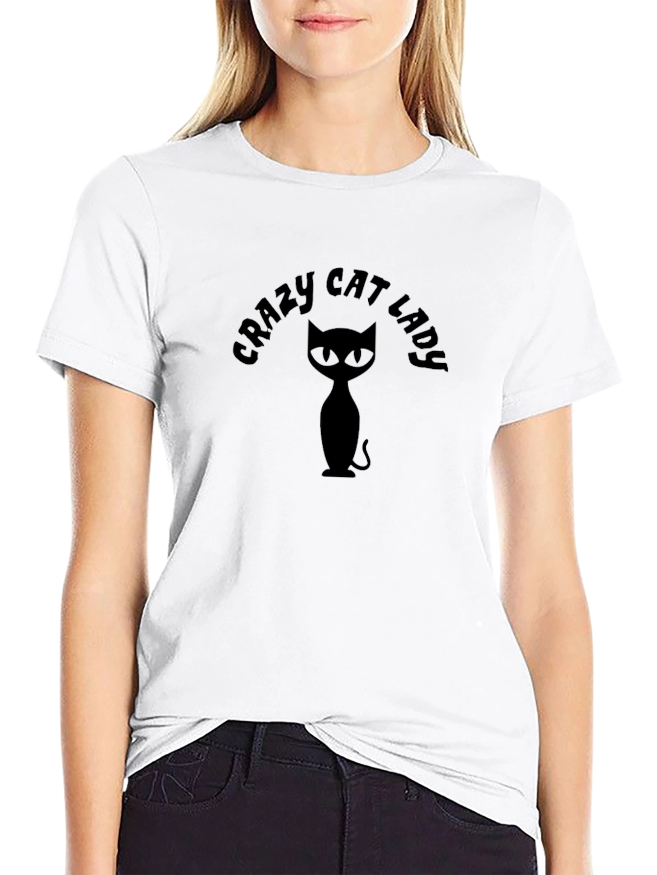 Crazy Cat Lady Black T-Shirt