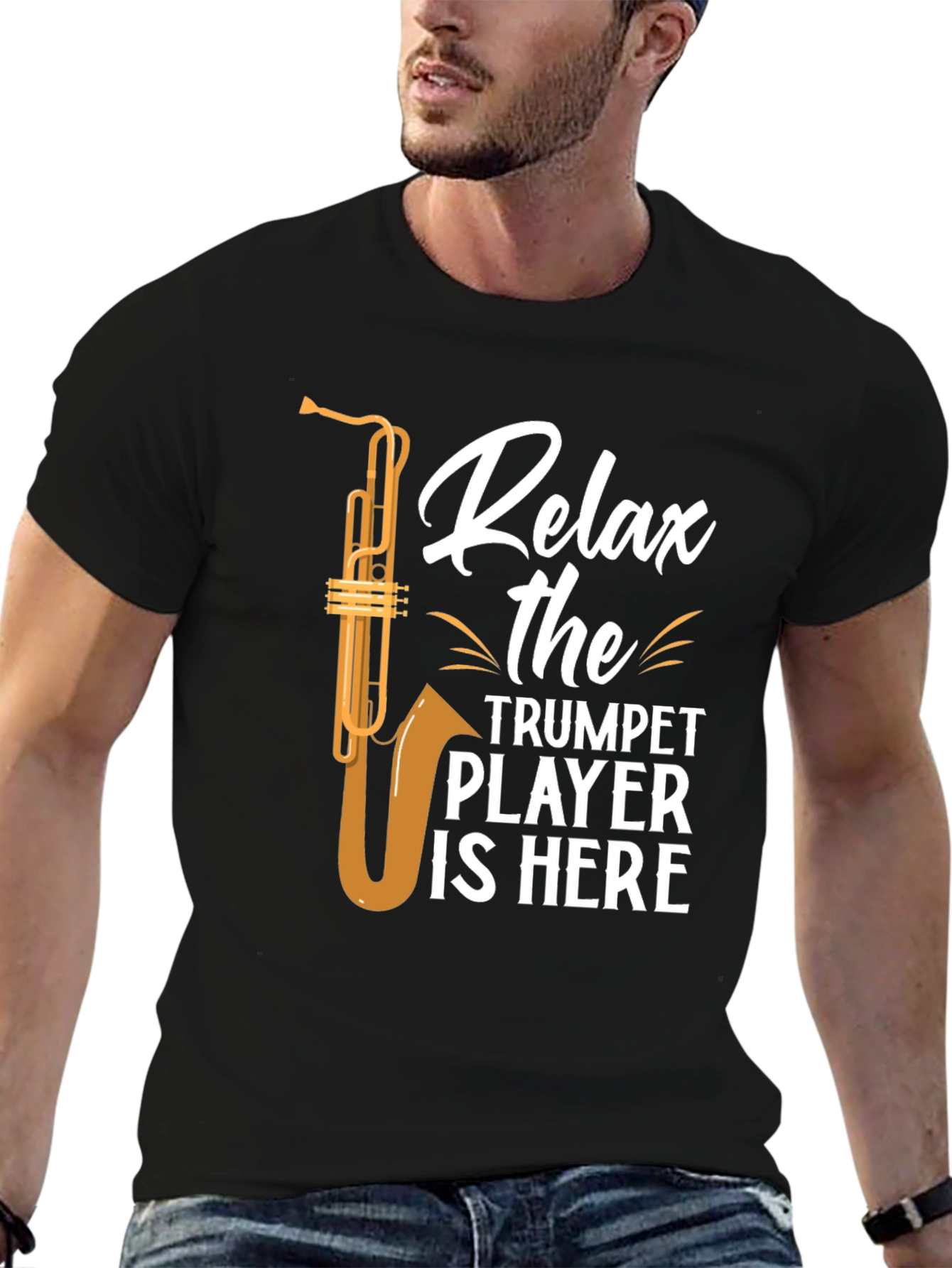 Relax Trumpet Player Graphic T-Shirt