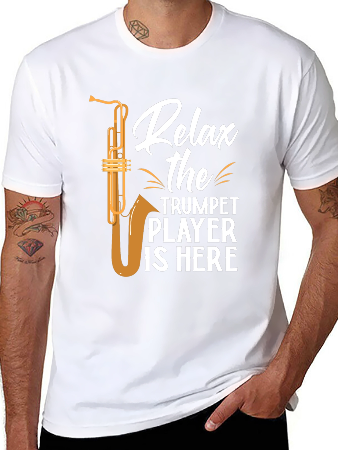 Relax Trumpet Player Graphic T-Shirt