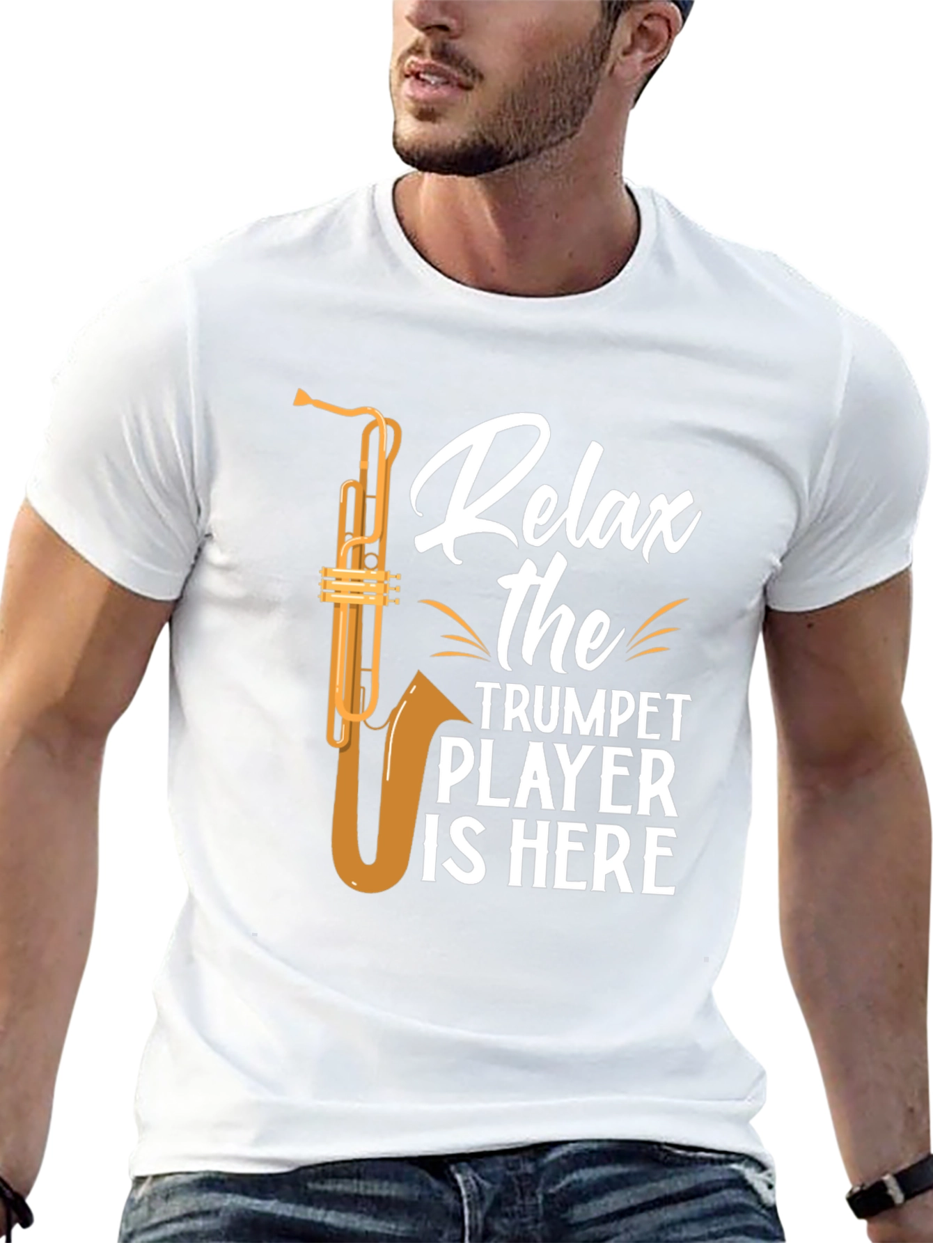Relax Trumpet Player Graphic T-Shirt