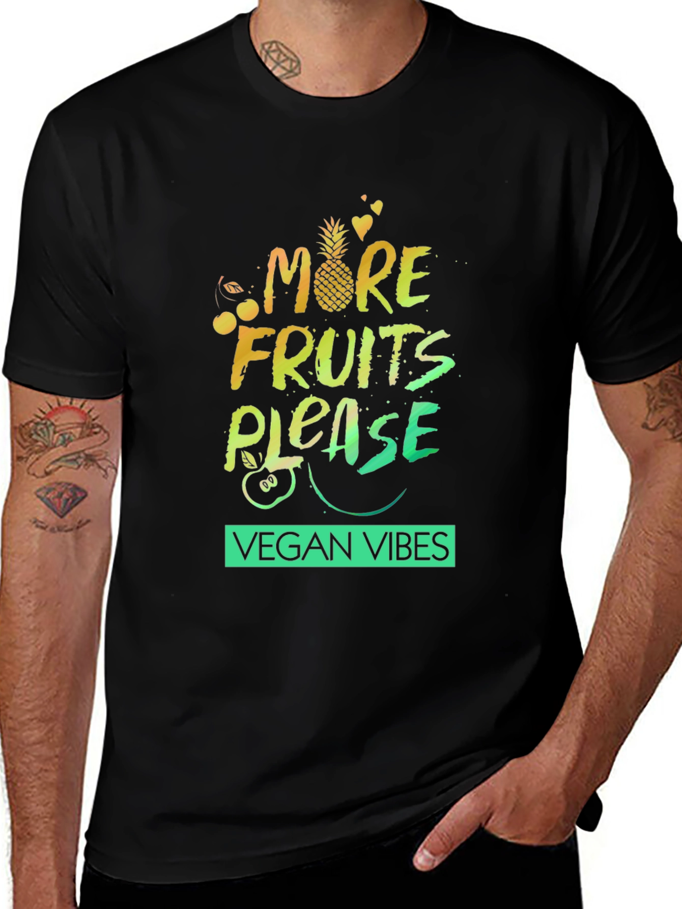 Vegan Vibes Graphic Tee - More Fruits Please!