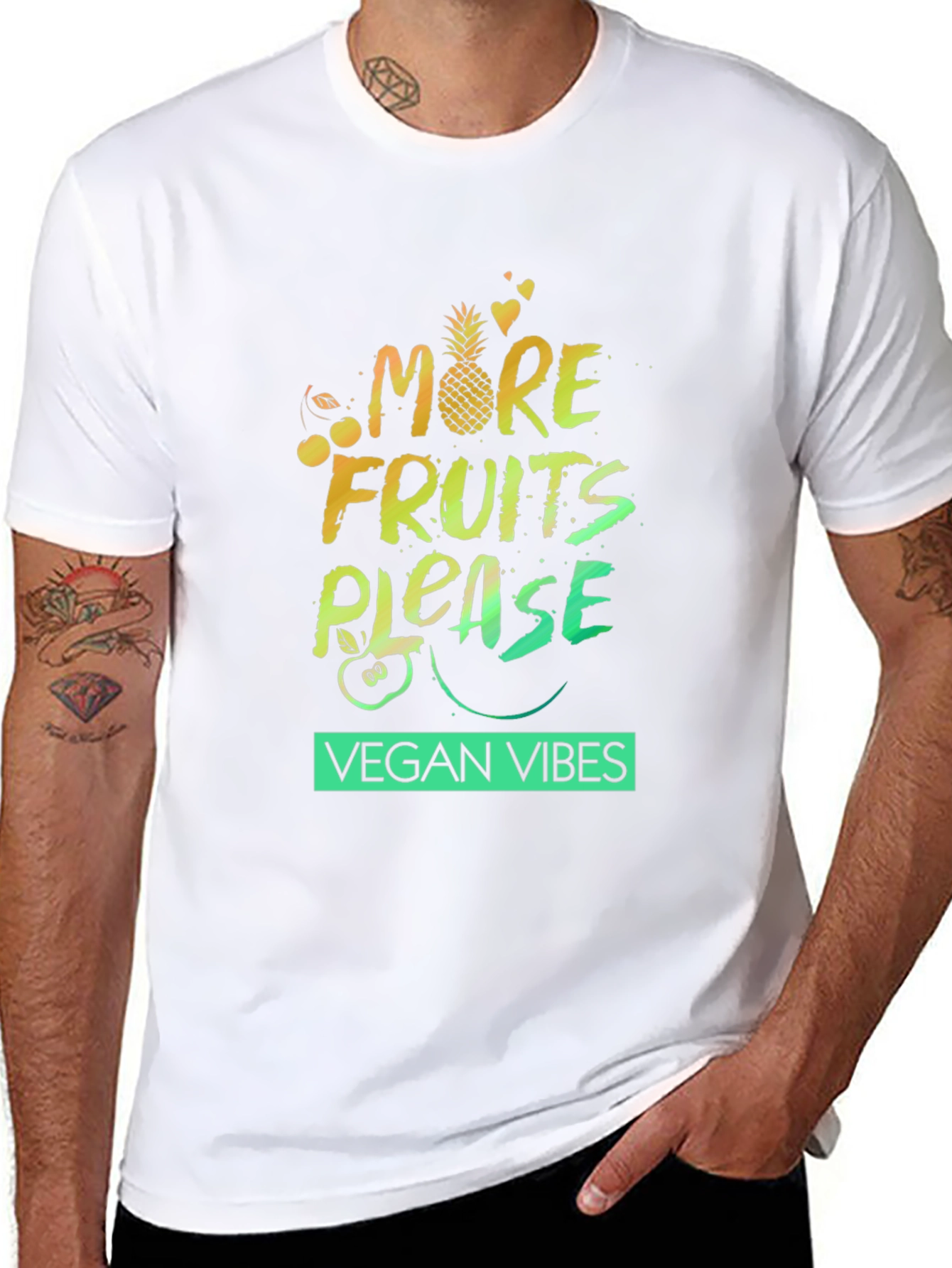 Vegan Vibes Graphic Tee - More Fruits Please!