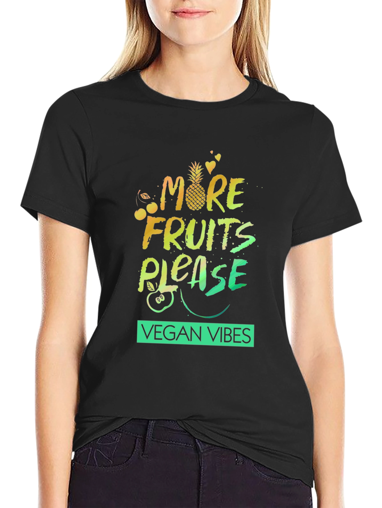 Vegan Vibes Graphic Tee - More Fruits Please!
