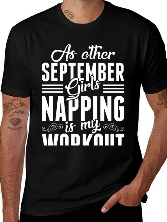 September Girls Napping T-Shirt Funny Birthday Gift
