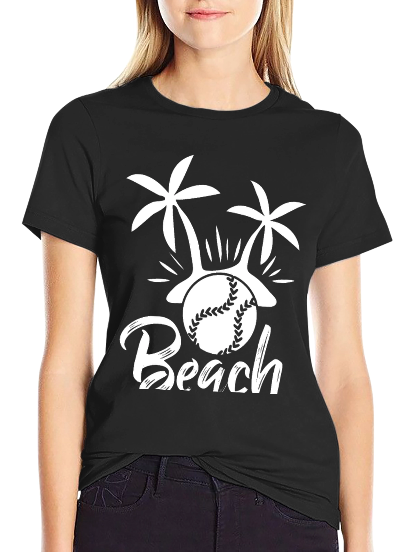 Beach Baseball Graphic T-Shirt - Summer Vibes