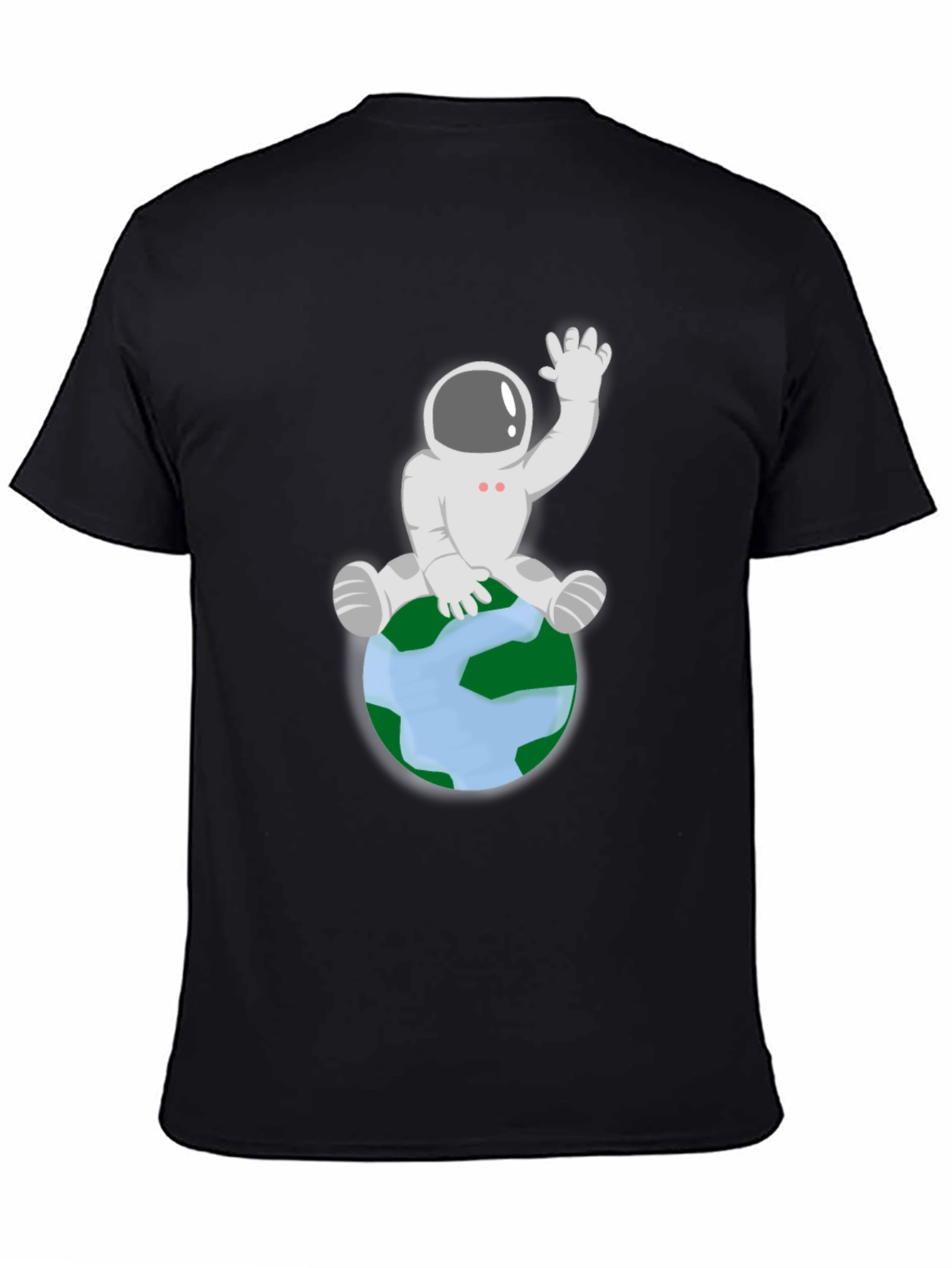 Astronaut on Earth Graphic Tee - Black