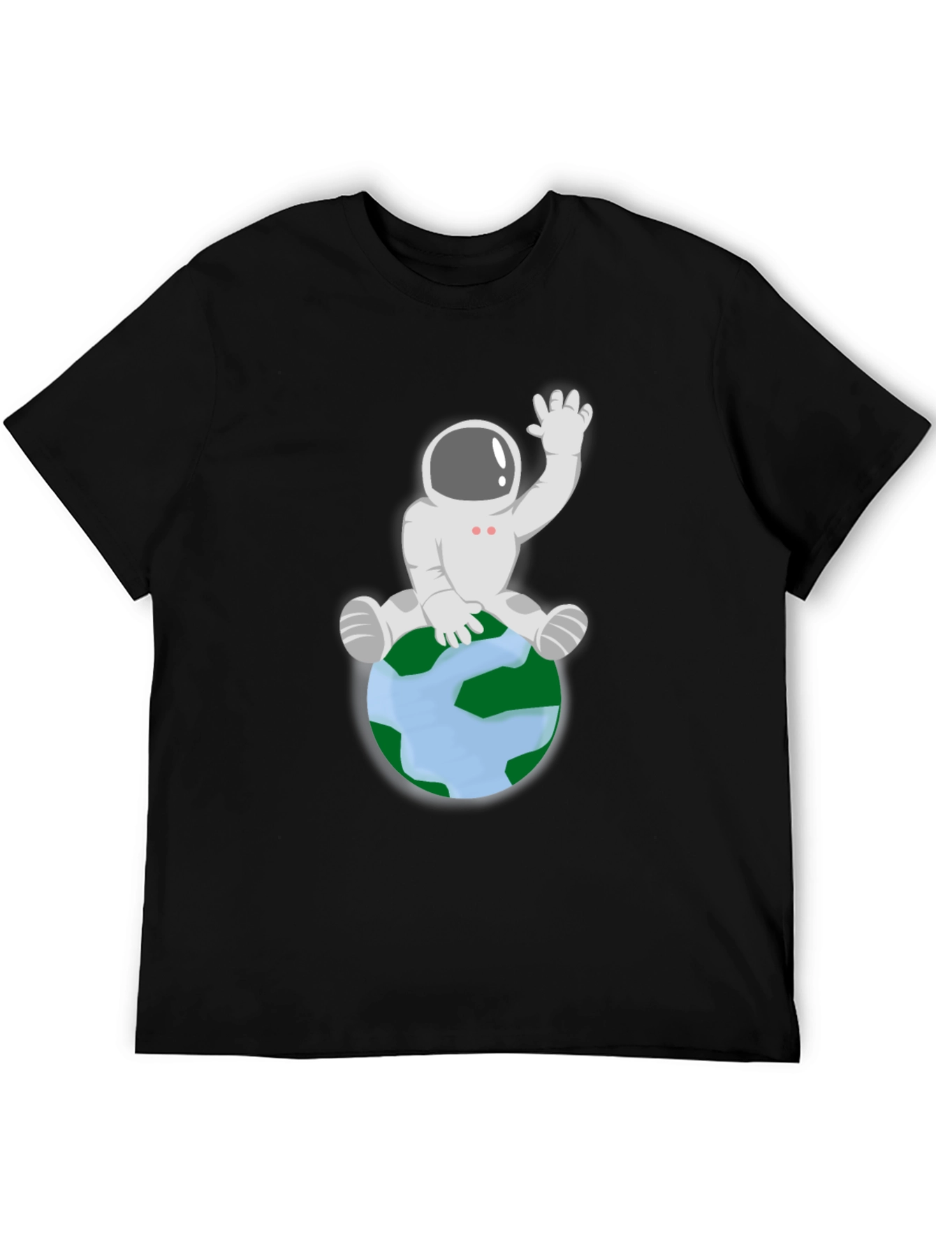 Astronaut on Earth Graphic Tee - Black