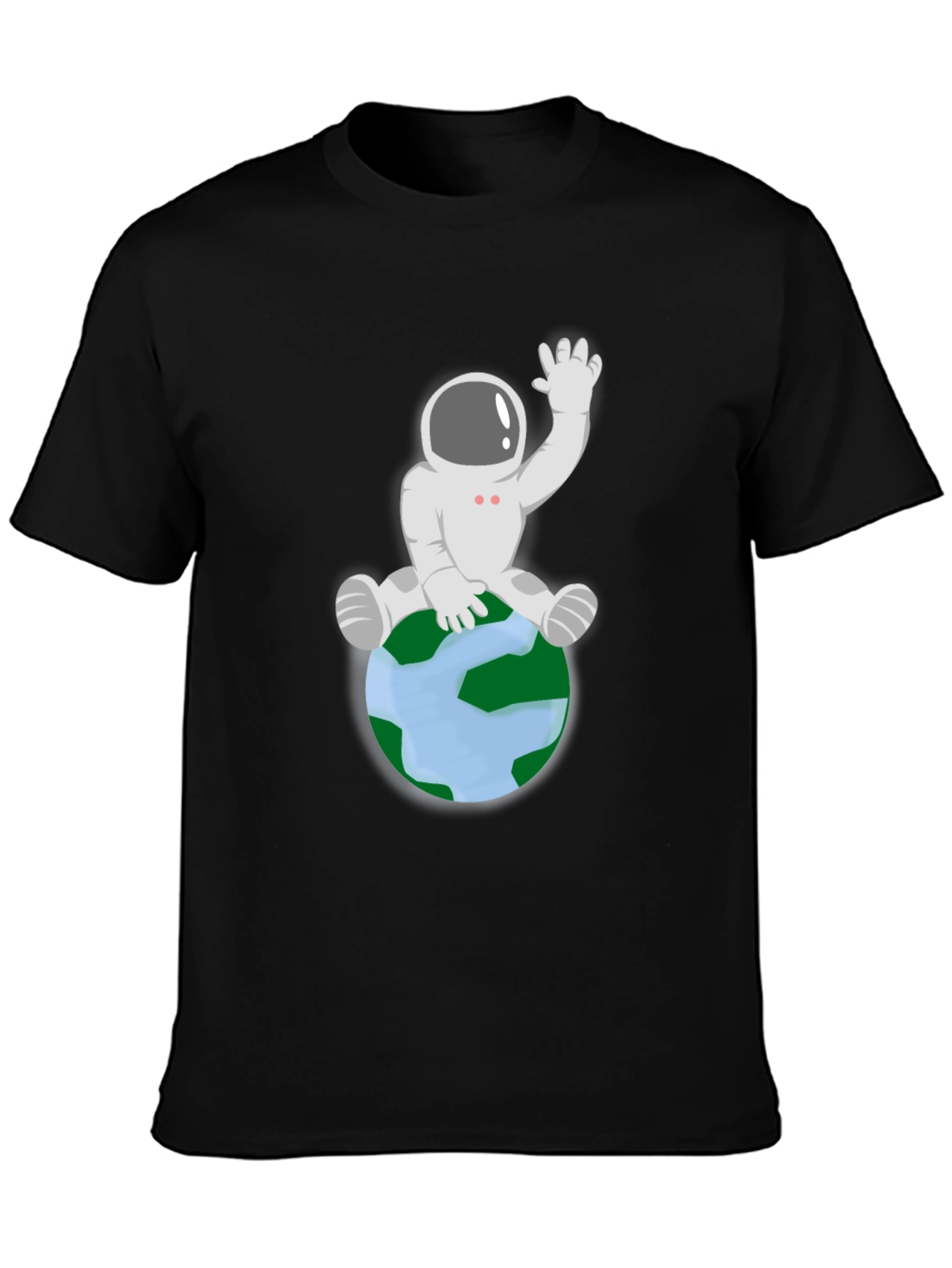 Astronaut on Earth Graphic Tee - Black