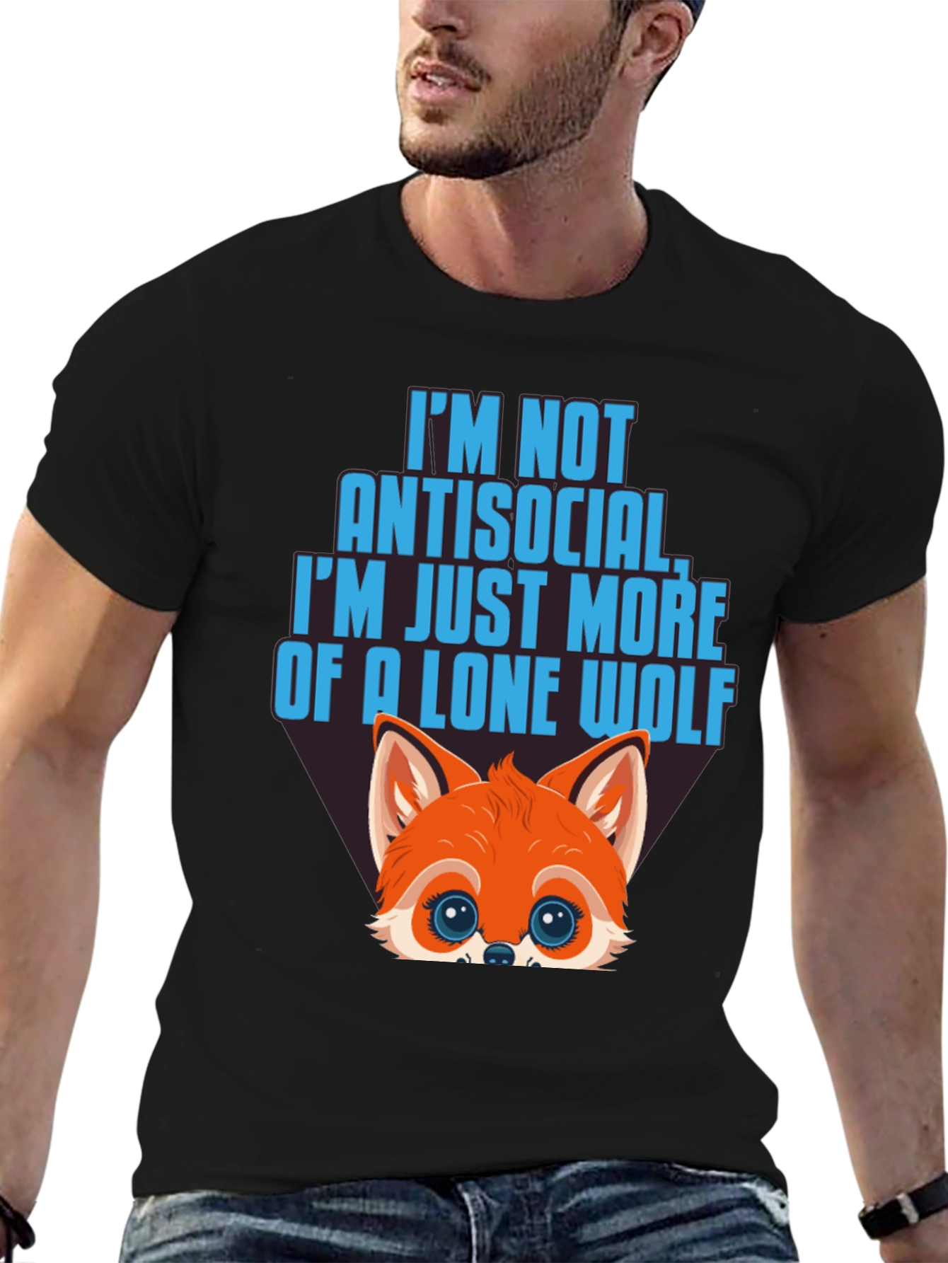 Lone Wolf Graphic Tee - Antisocial T-Shirt