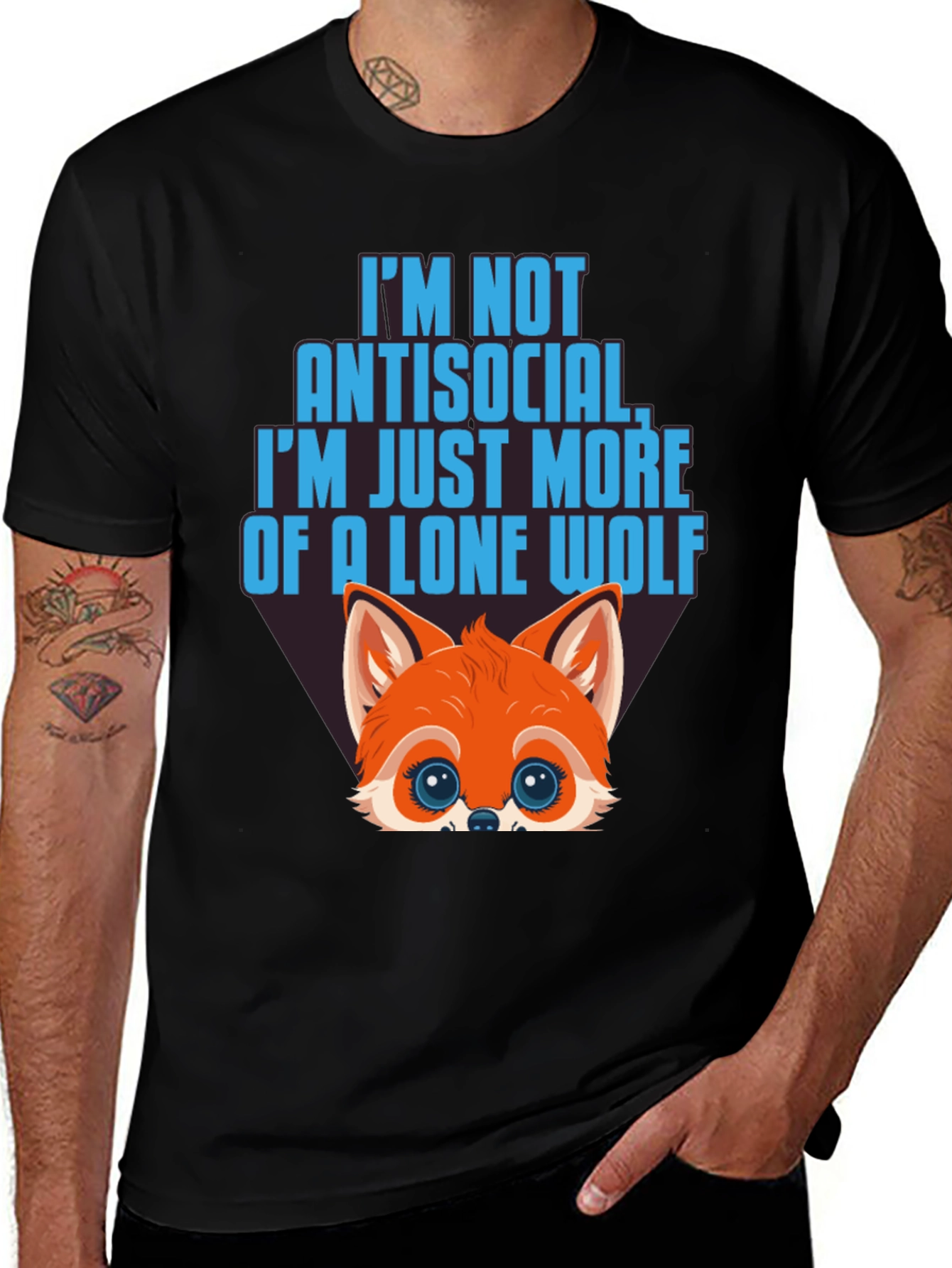 Lone Wolf Graphic Tee - Antisocial T-Shirt