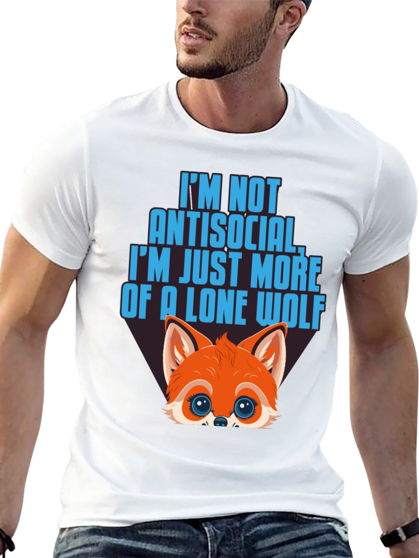 Lone Wolf Graphic Tee - Antisocial T-Shirt