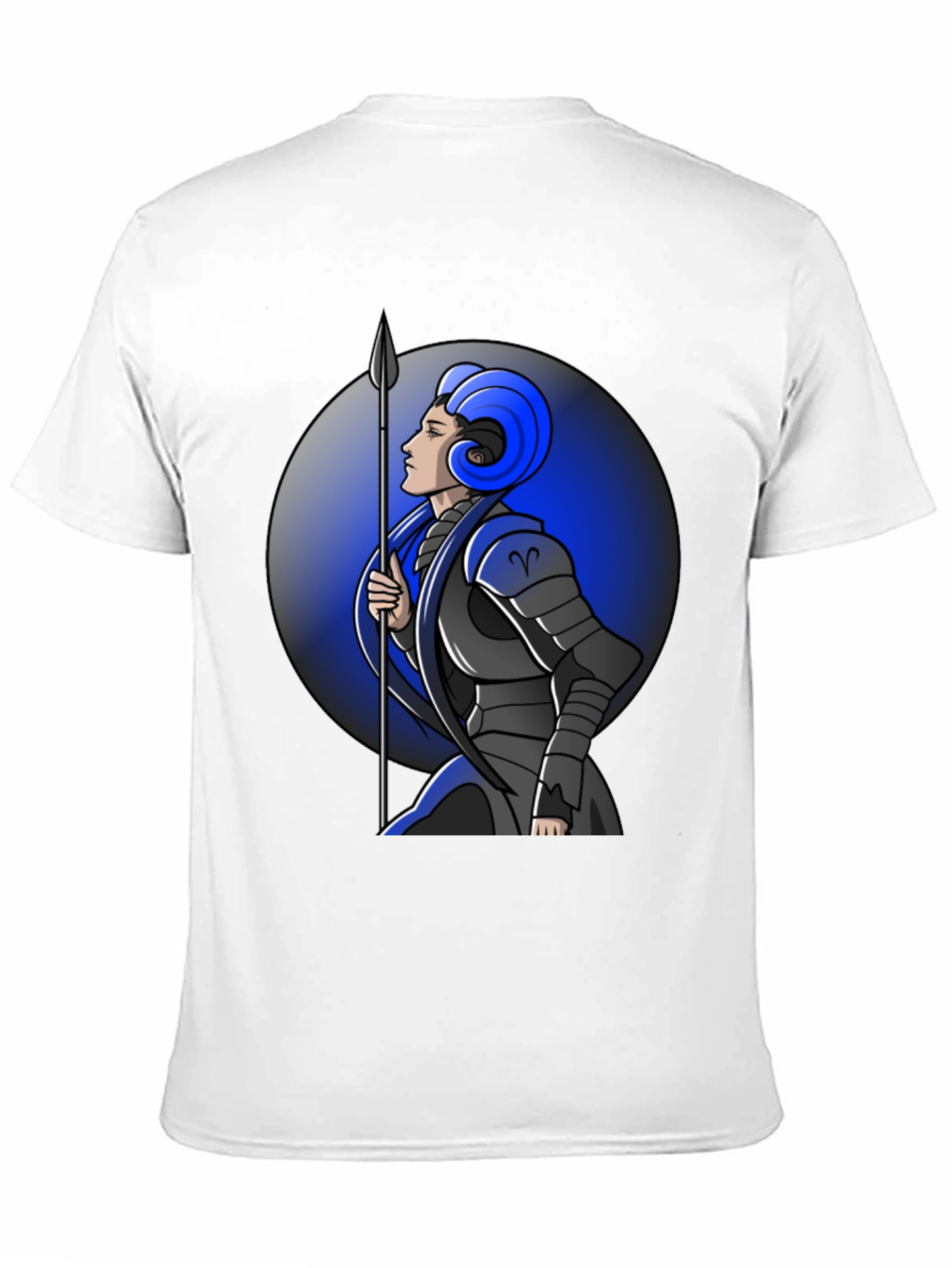 Aries Zodiac Warrior Graphic Tee - Black