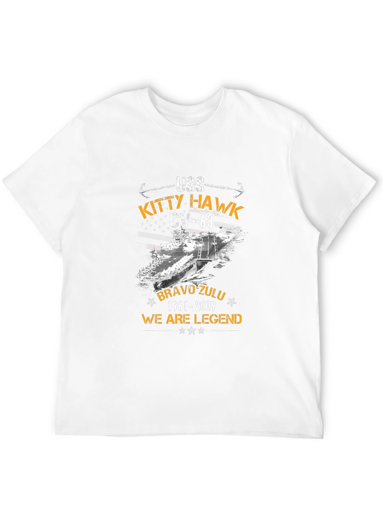 USS Kitty Hawk CV-63 Black T-Shirt
