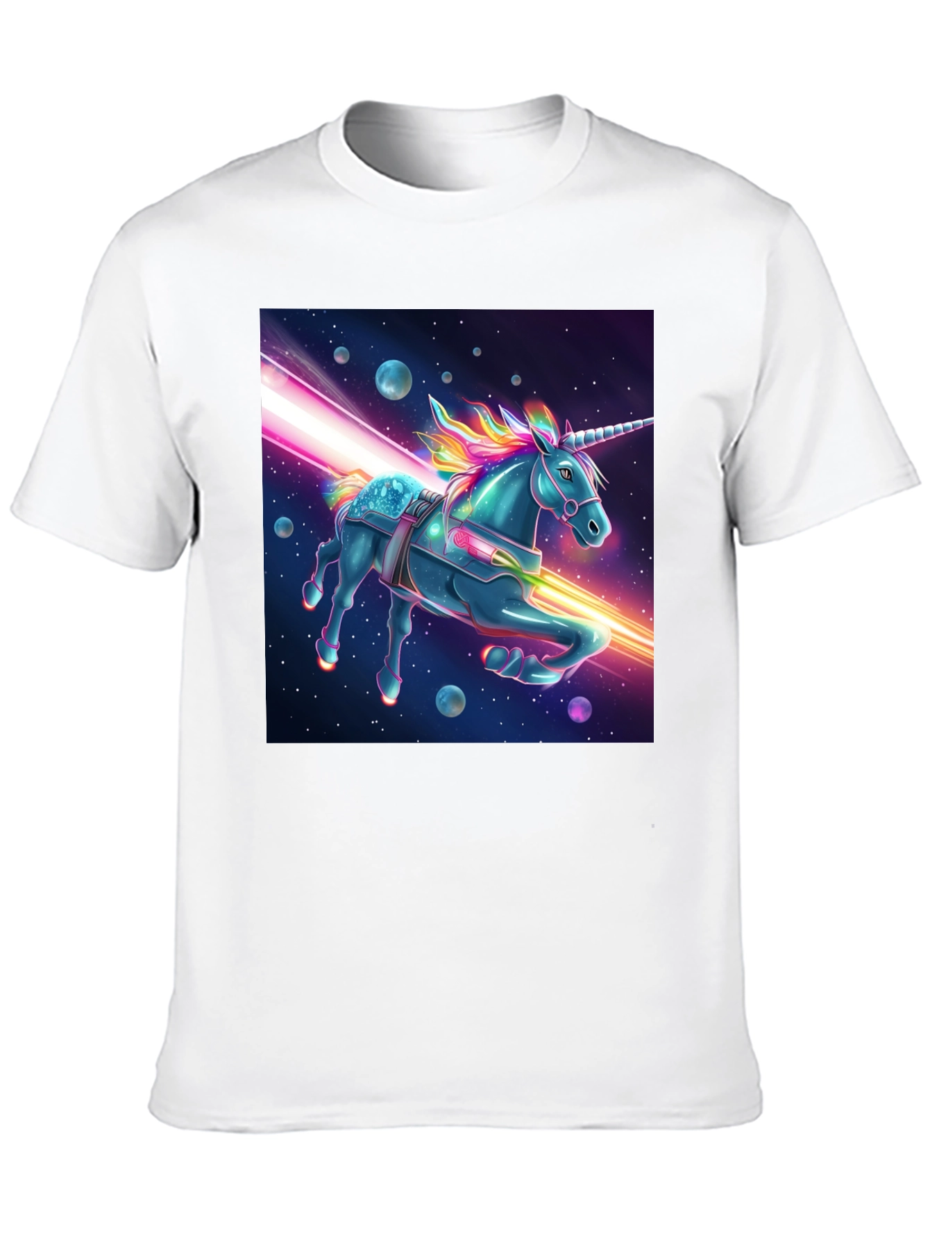 Space Unicorn Graphic Tee - Black