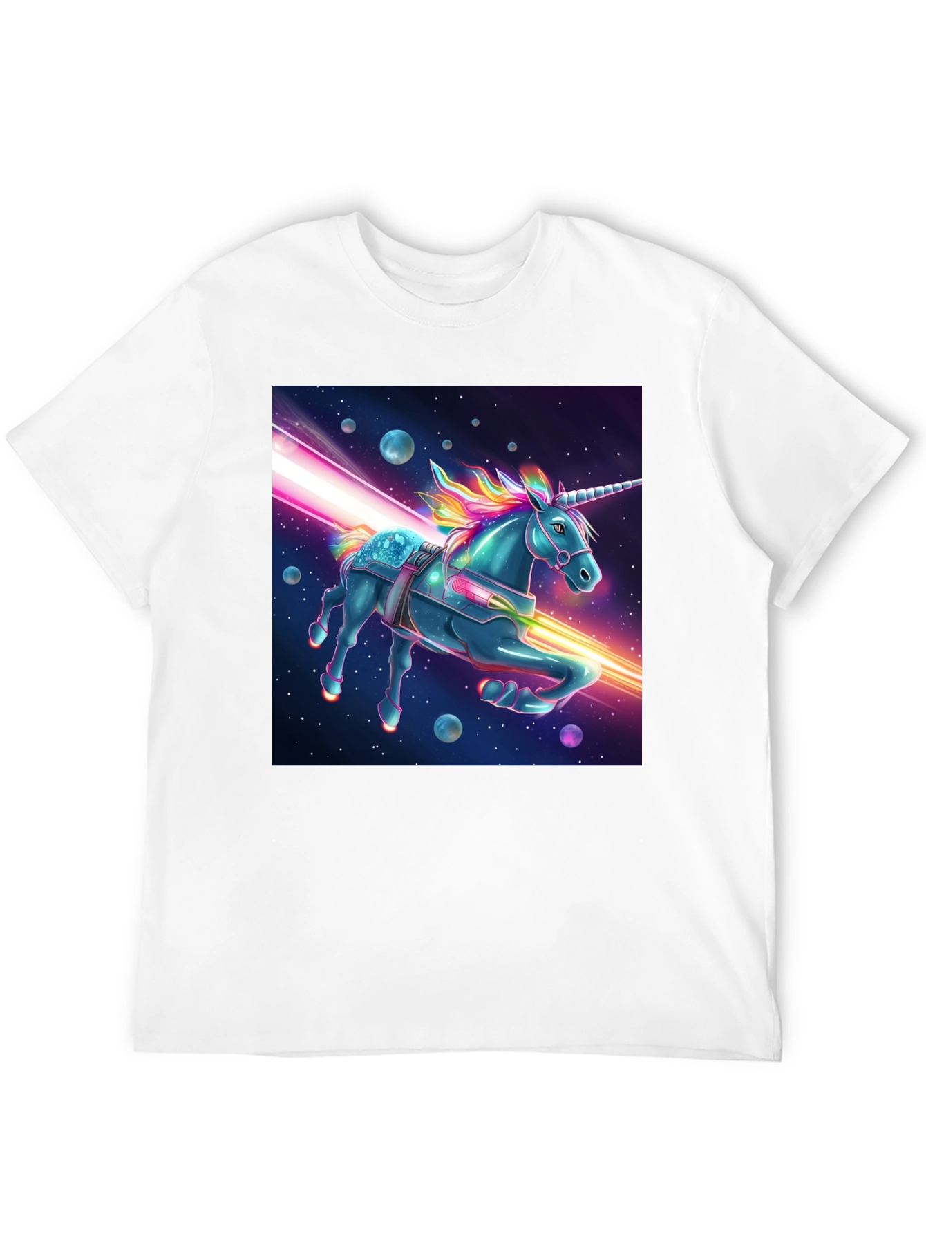 Space Unicorn Graphic Tee - Black