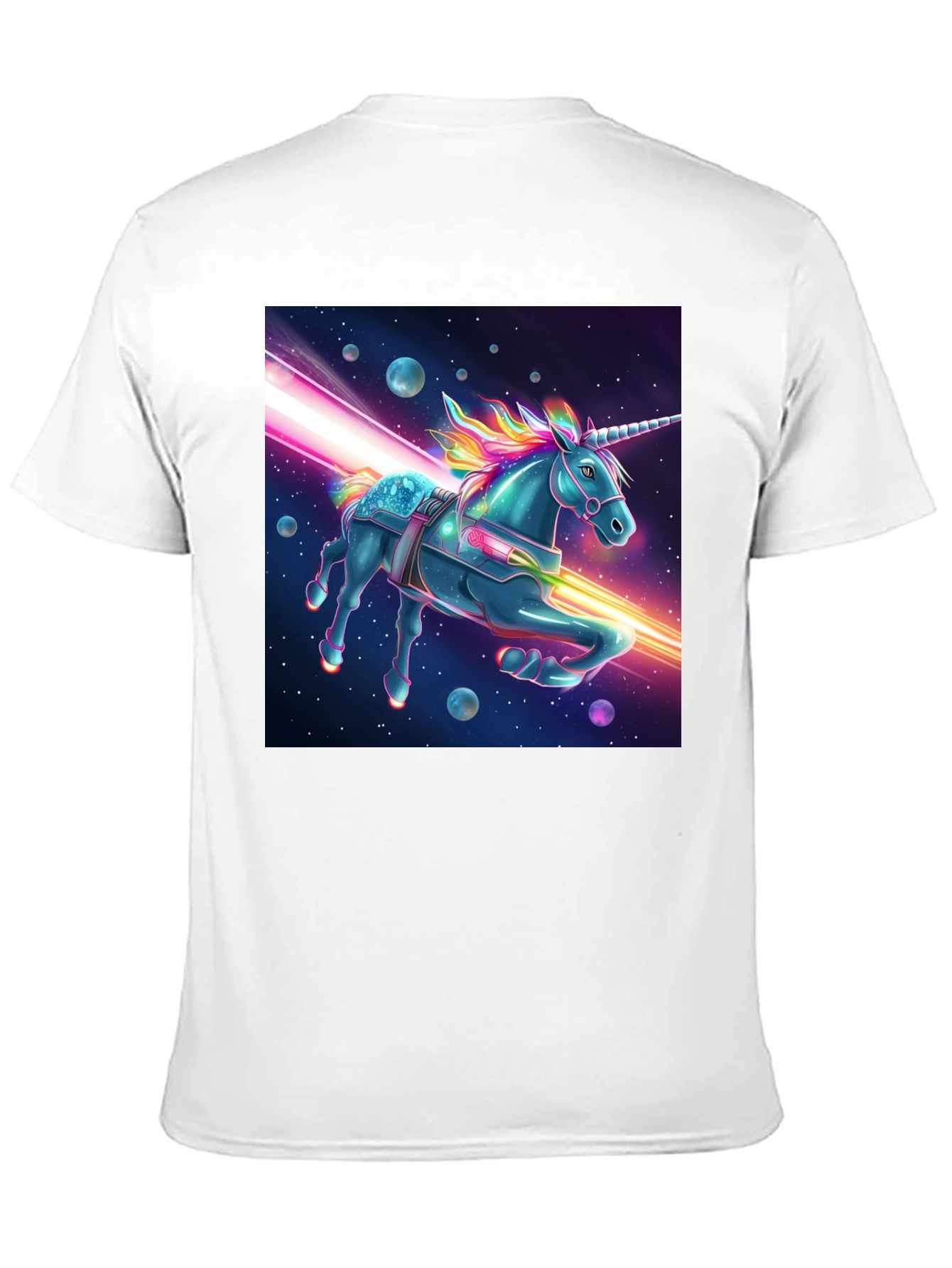Space Unicorn Graphic Tee - Black