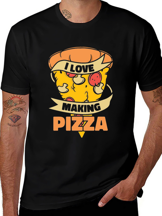 I Love Making Pizza T-Shirt - Black