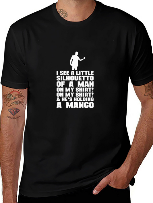 Silhouette Man Mango T-Shirt - Black Graphic Tee