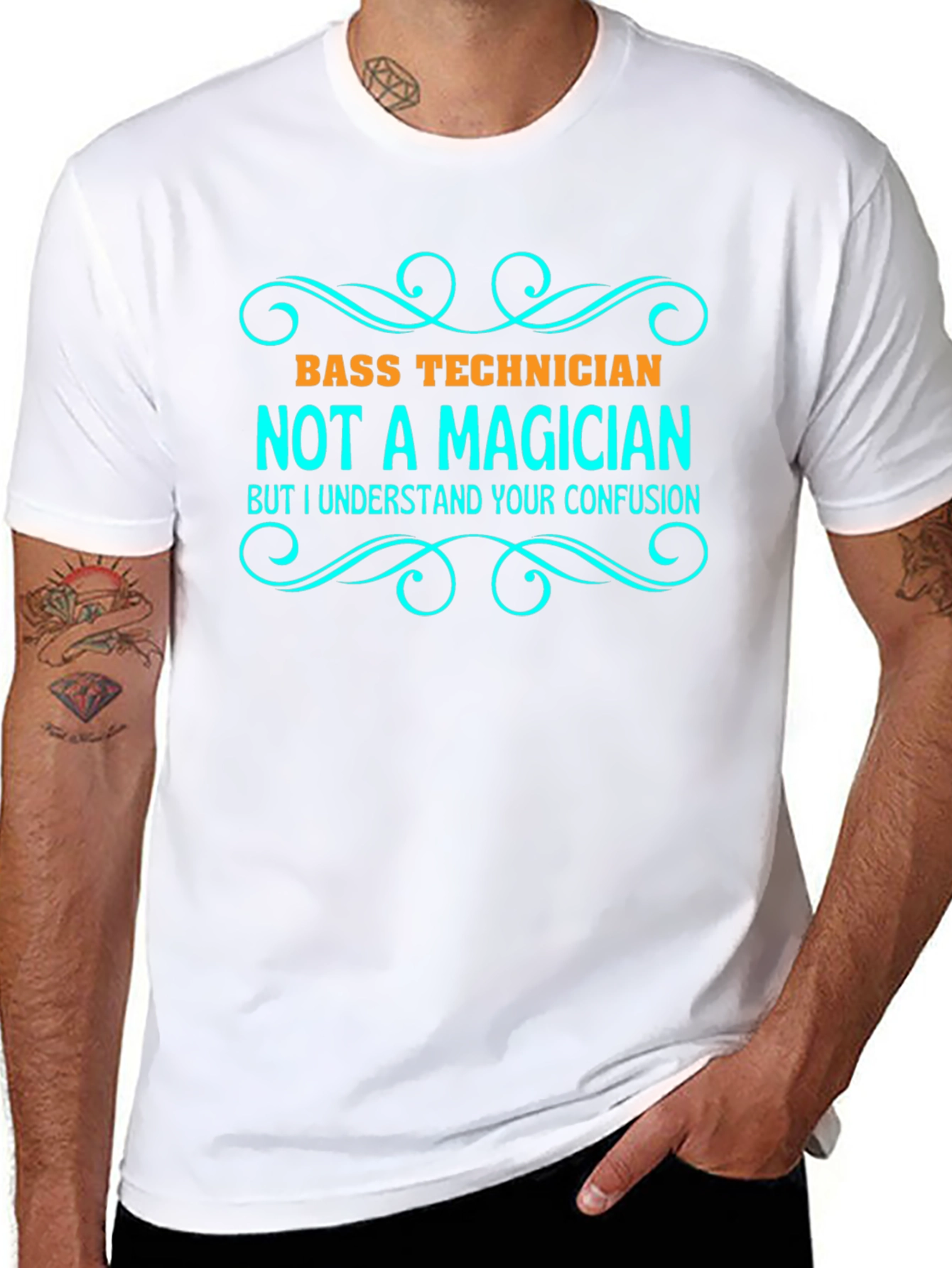 Bass Technician Funny Graphic T-Shirt