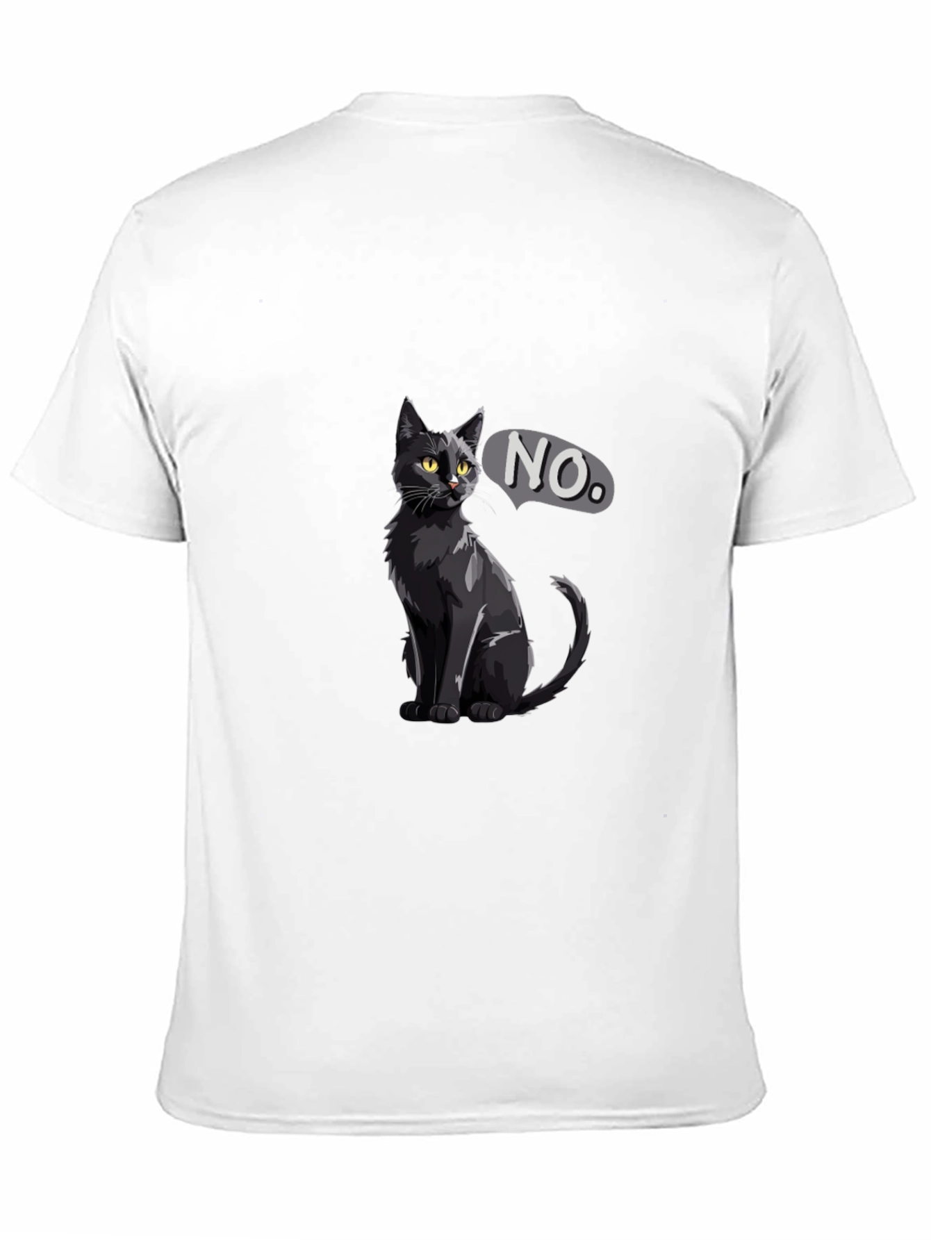 Black Cat NO T-Shirt - Sarcastic Graphic Tee