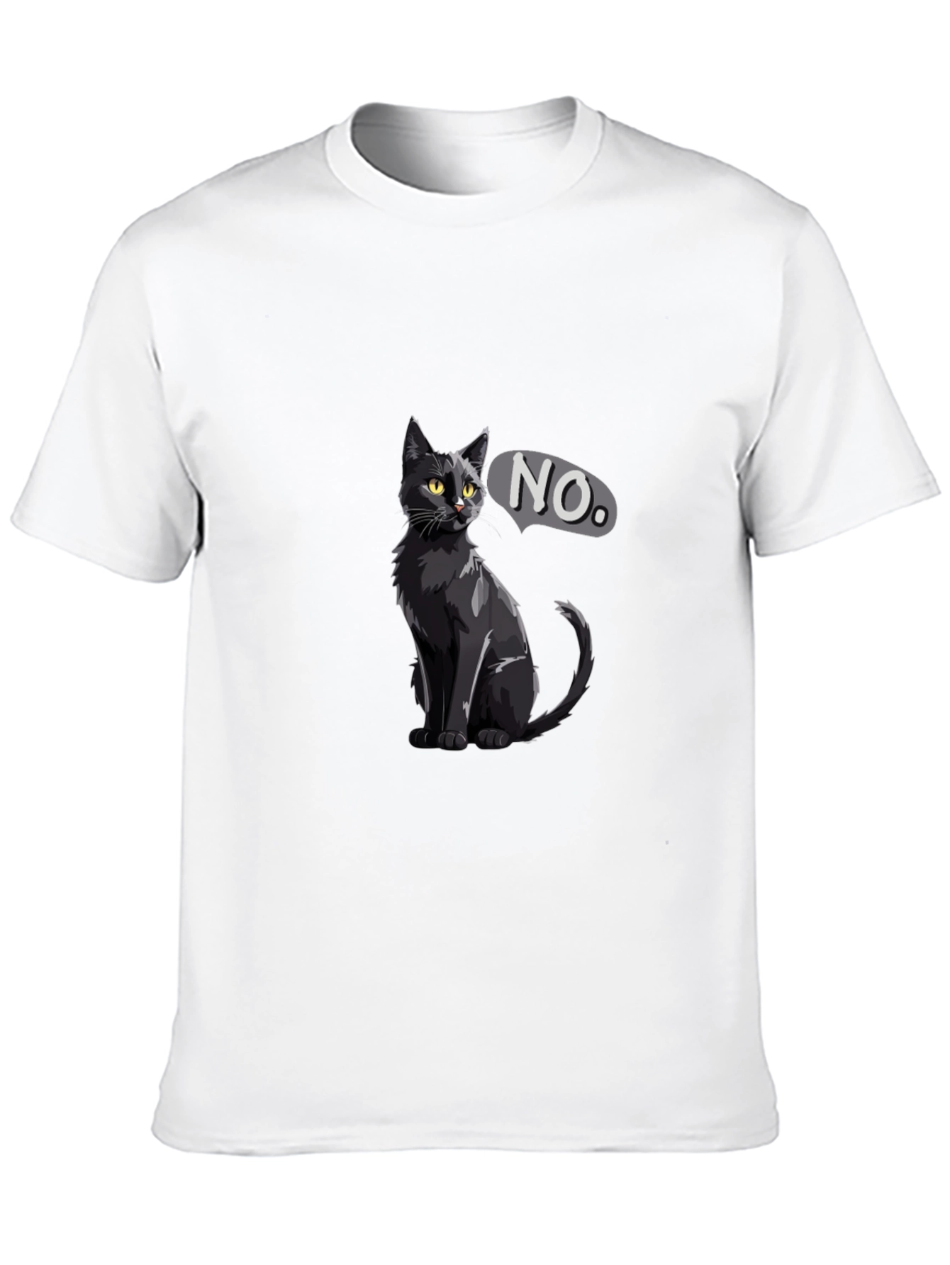 Black Cat NO T-Shirt - Sarcastic Graphic Tee