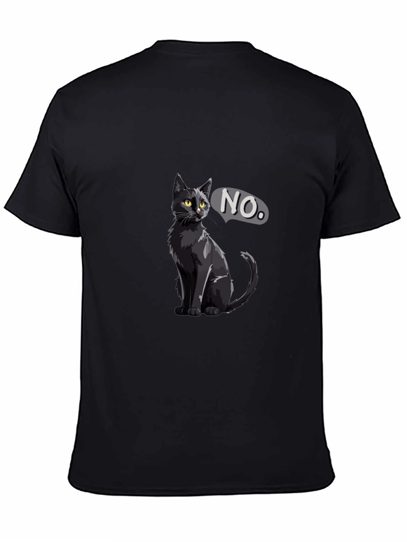 Black Cat NO T-Shirt - Sarcastic Graphic Tee