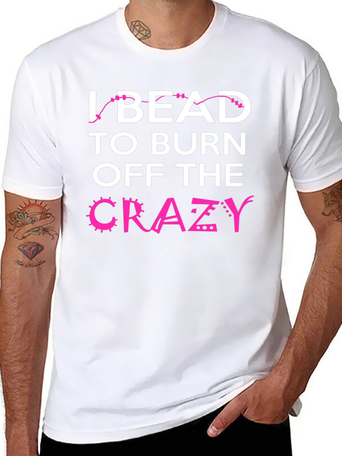 I Bead to Burn Off Crazy Black Graphic Tee