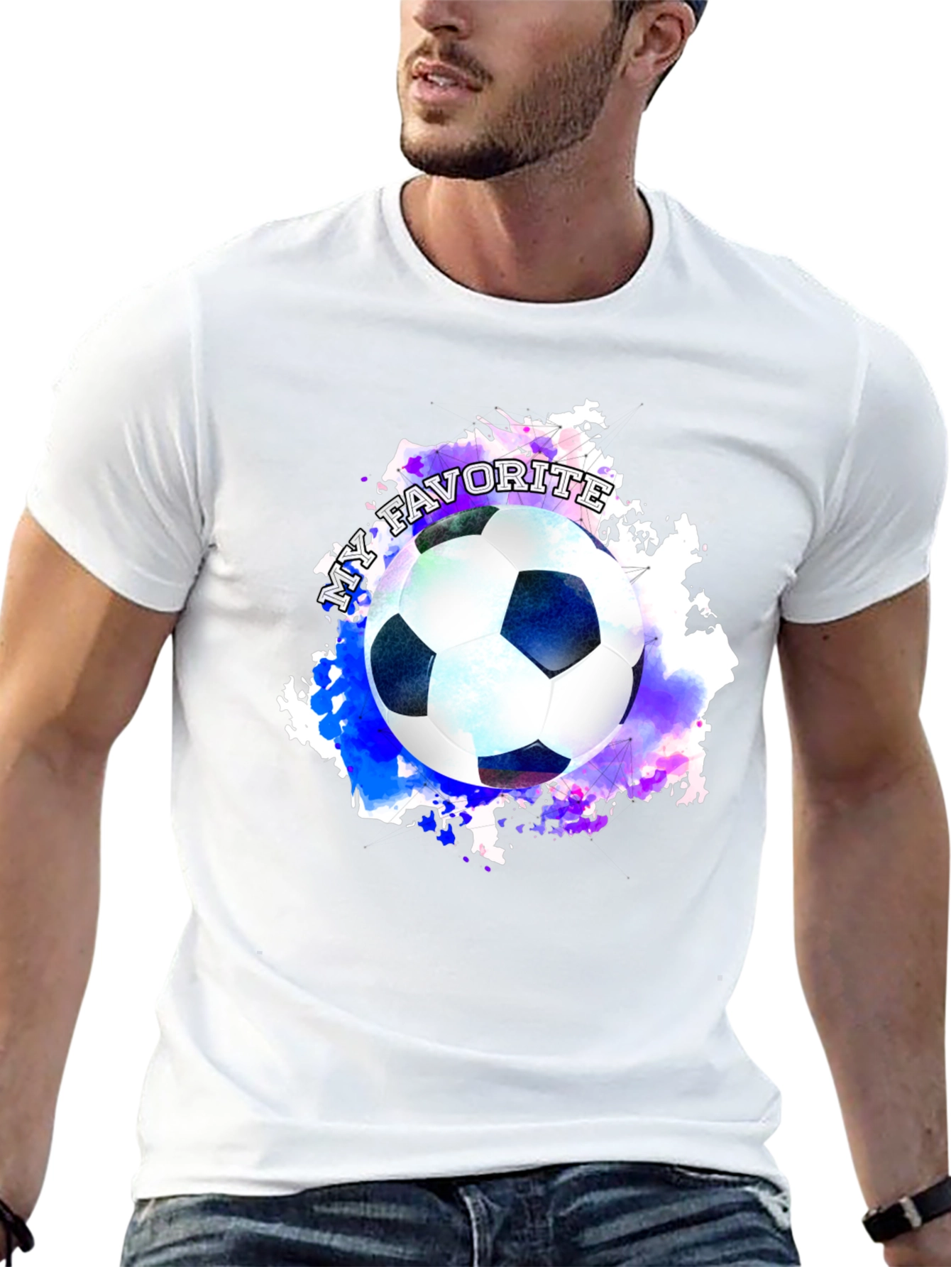 Soccer Ball Graphic Tee: My Favorite Sport